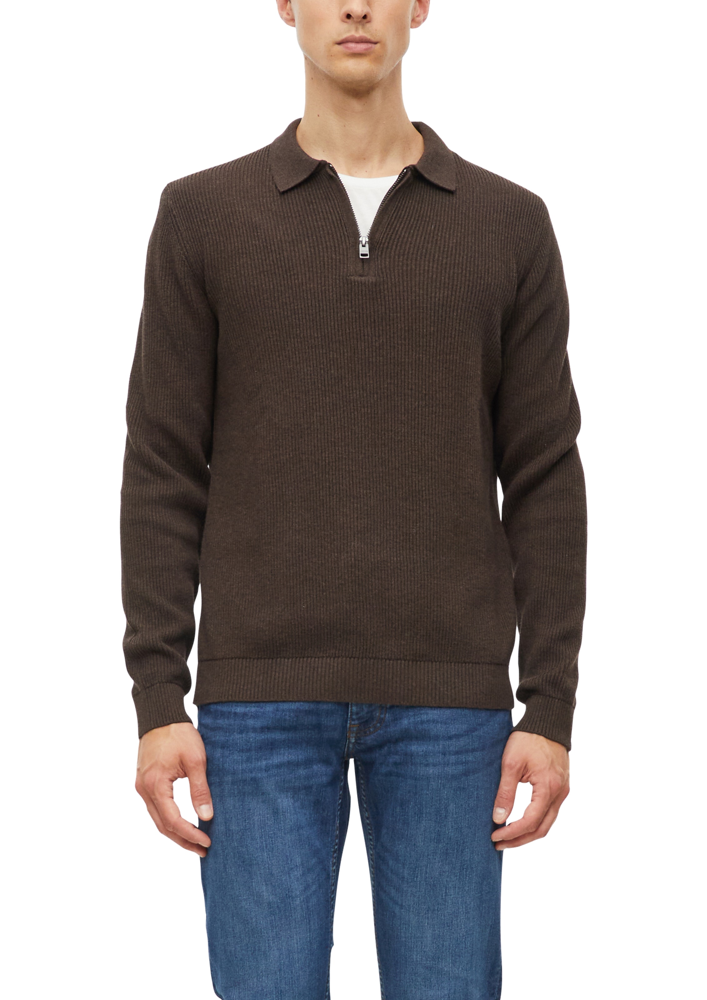 Image of s.Oliver Strickpullover Winterpullover im Troyerlook und mit Hemdkragen