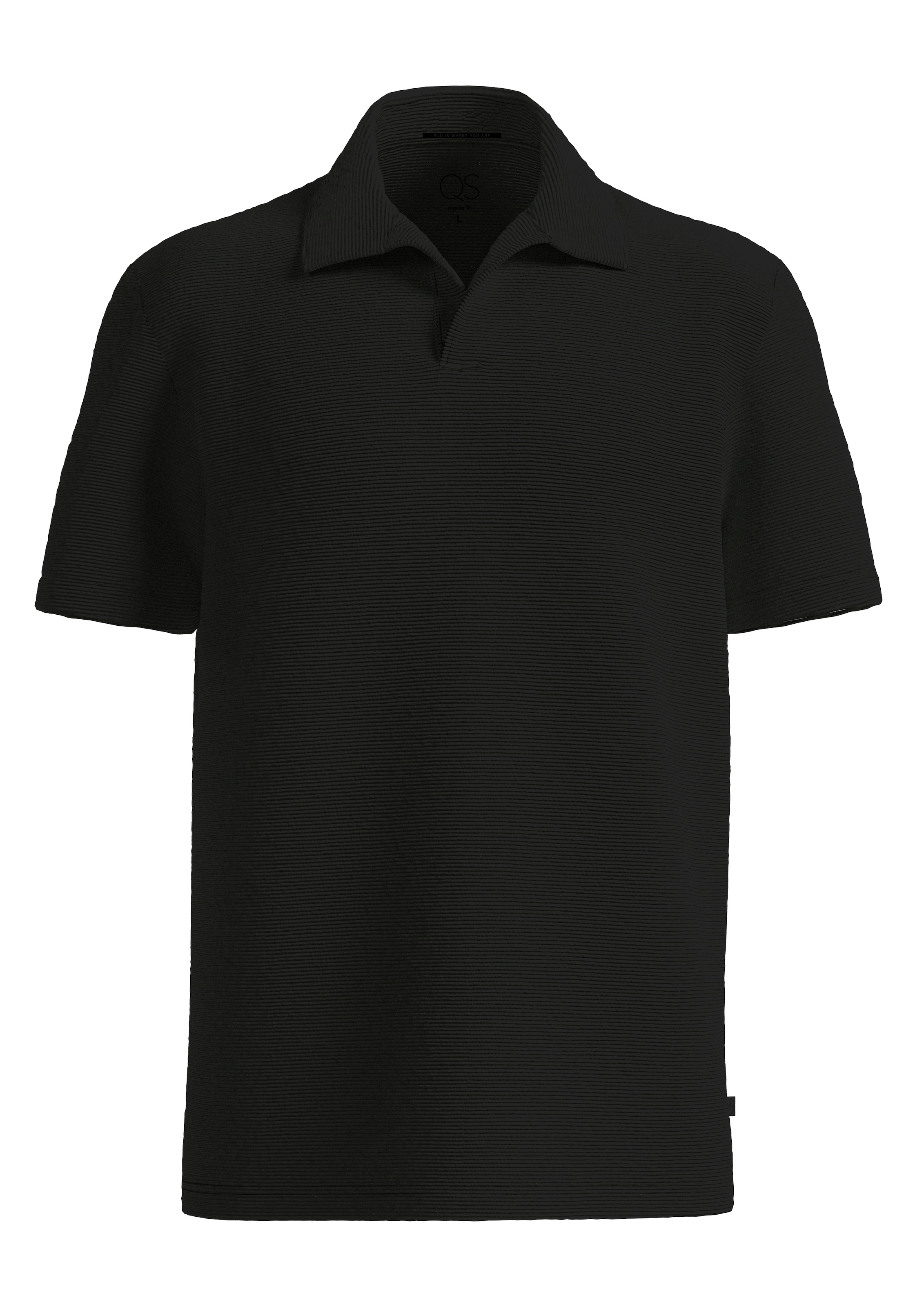 QS Poloshirt mit Struktur Muster