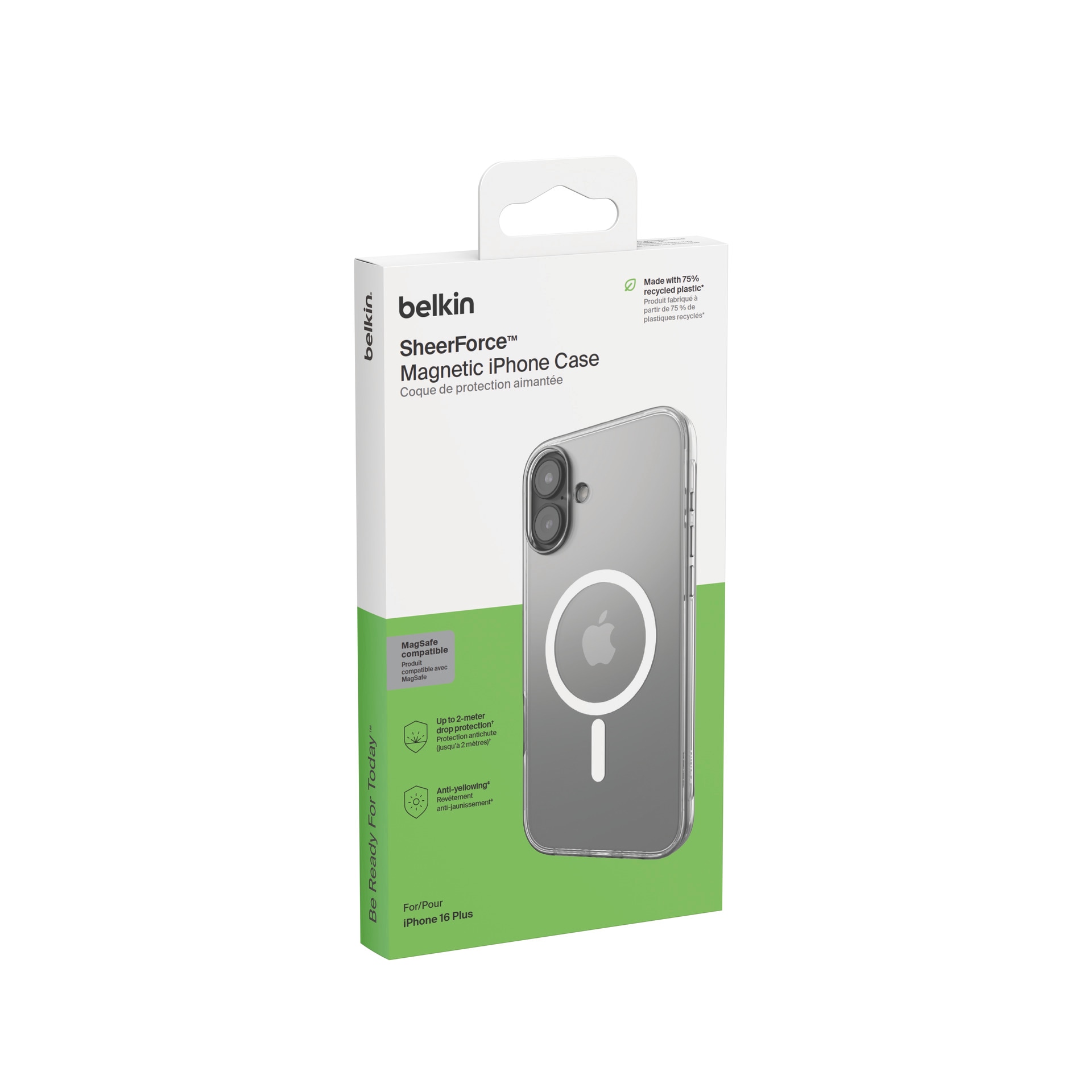 Belkin Housse pour téléphone portable »SheerForce magnetisches Case für Apple iPhone 16 Plus« Backcover, Schutzhülle, Handyschutzhülle, Case, Schutzcase, stossfest