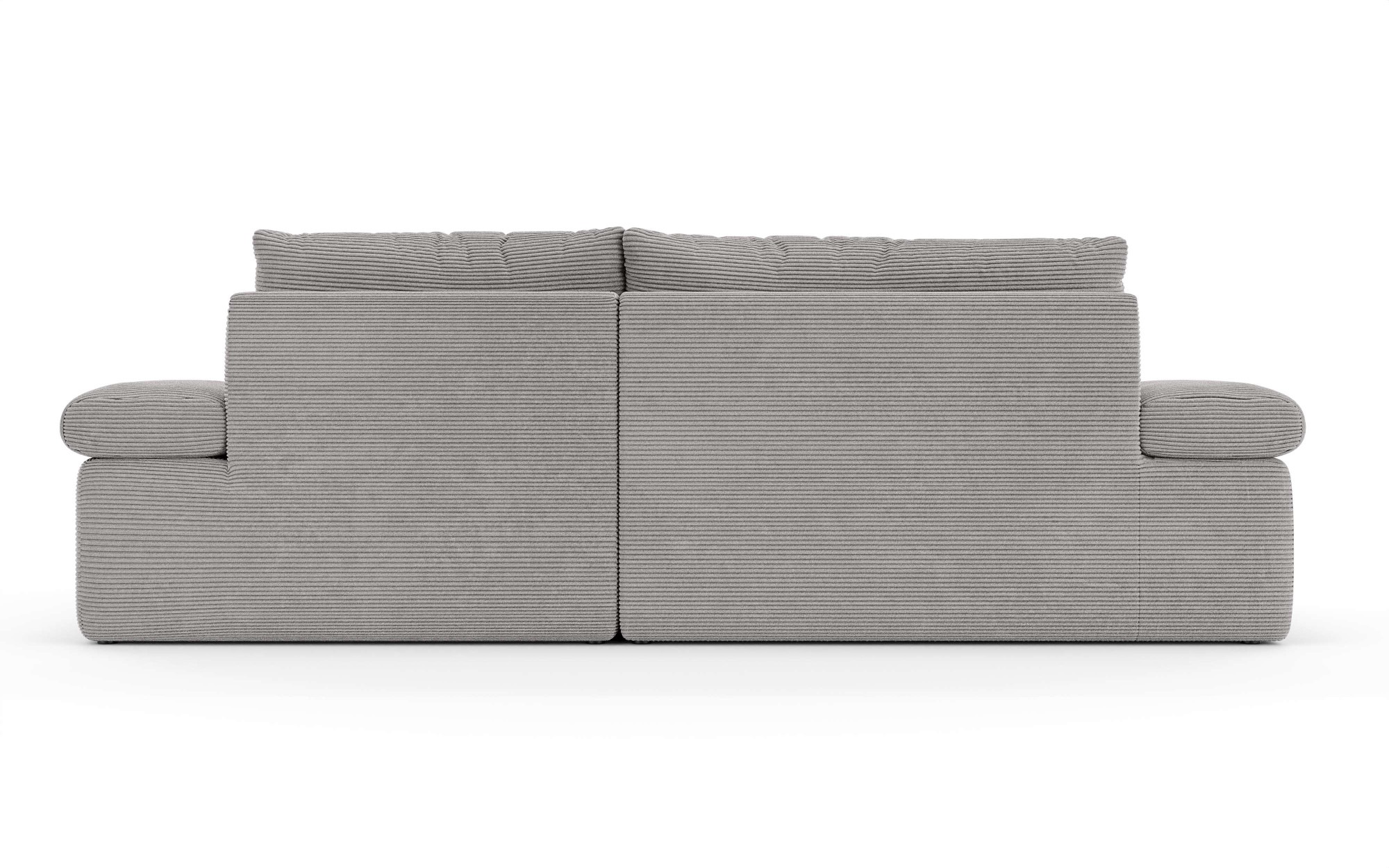 Home affaire Ecksofa »ALVERIE mit Recamiere, moderne Steppung, Masse: B/T/H 274/203/106 cm«, L-Form mit Wellenunterfederung, mit 4 Rückenkissen, pflegeleicht Stoff