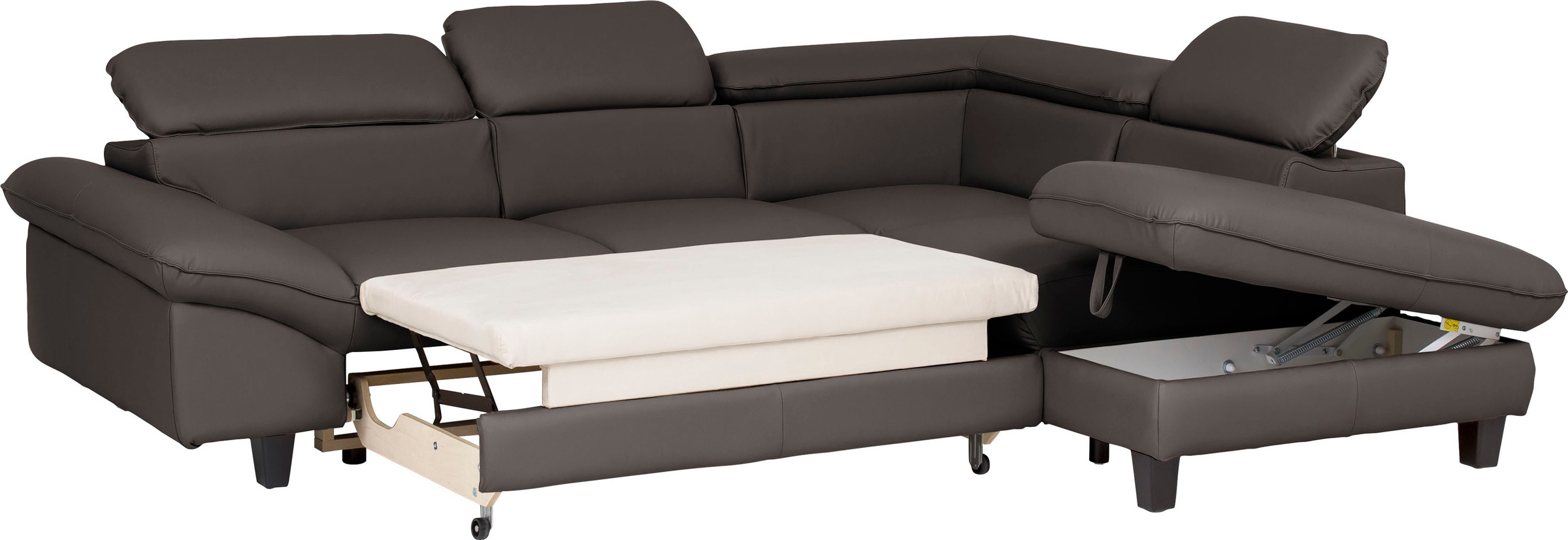 Home affaire Ecksofa »Pilot L-Form«, mit Kopfteilverstellung, wahlweise mit Bettfunktion & Bettkasten