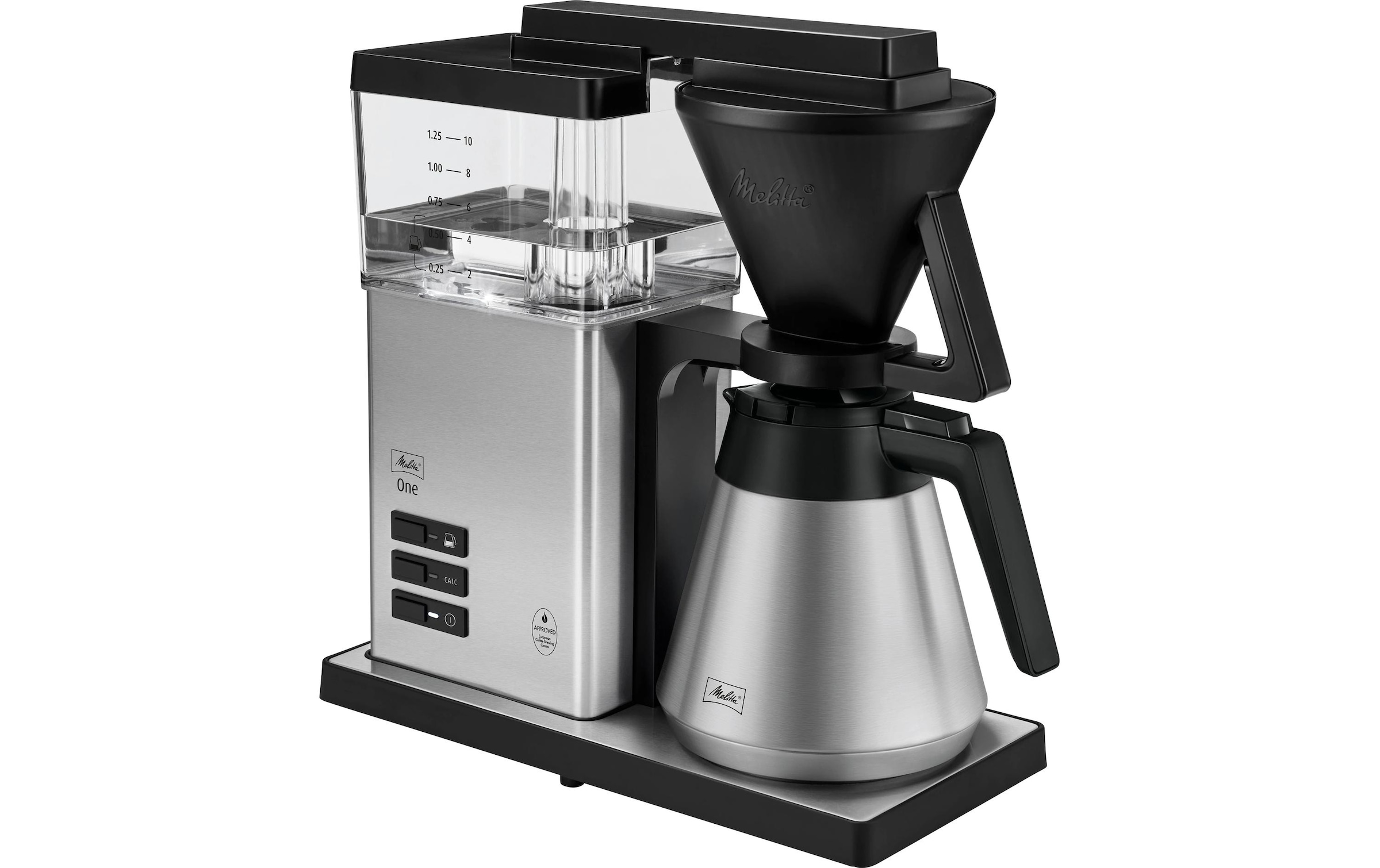 Melitta Filterkaffeemaschine »One Therm Edelstahl/Schwarz«, 1x4