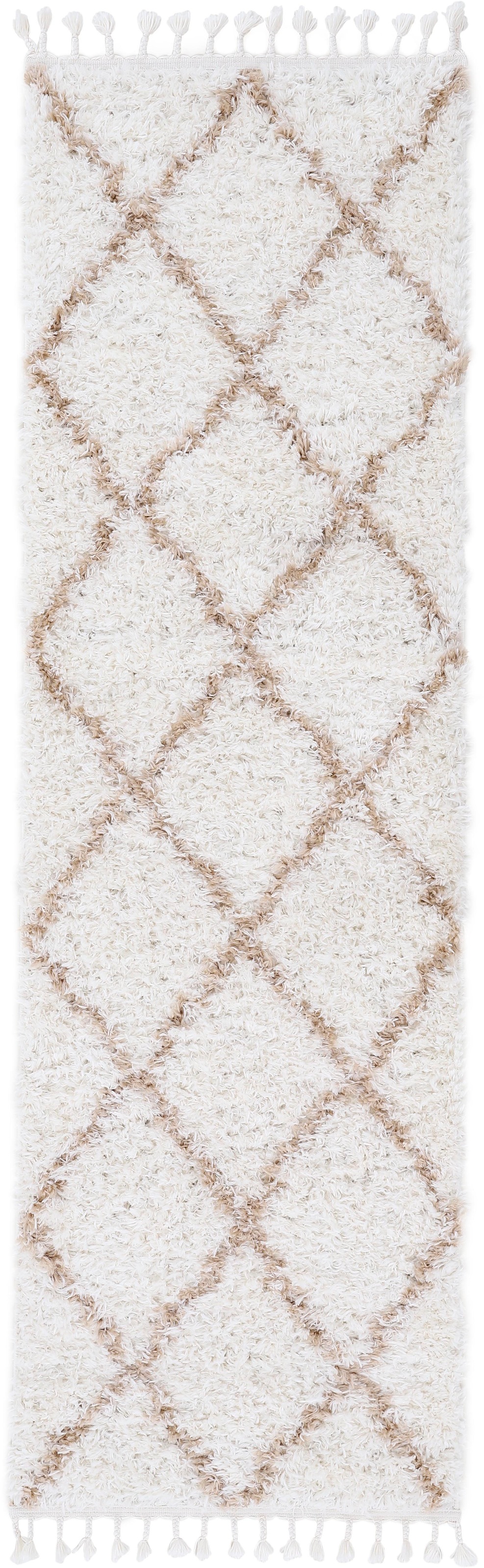 Image of carpetfine Hochflor-Läufer »Eddy«, rechteckig, 30 mm Höhe, mit Fransen, Wohnzimmer bei Ackermann Versand Schweiz