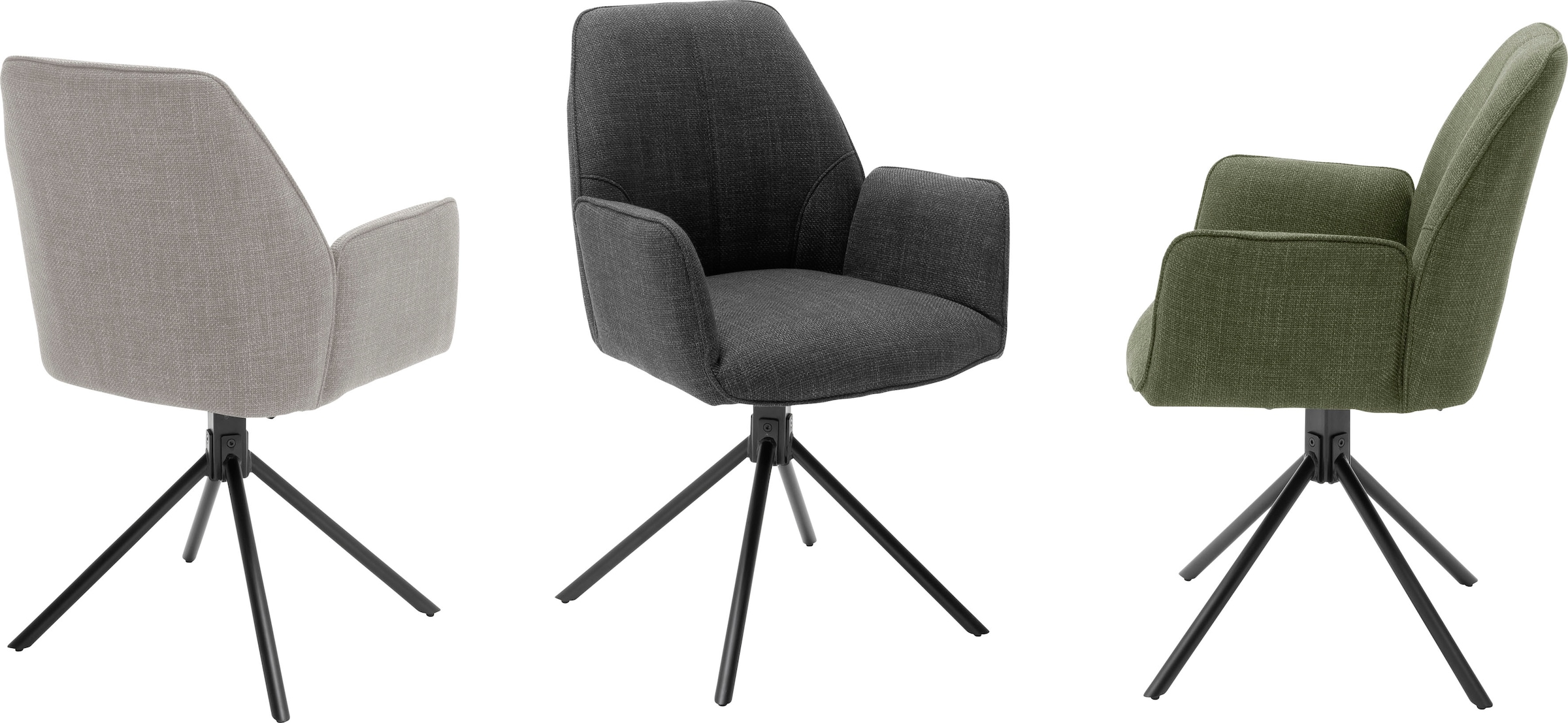 MCA furniture 4-Fussstuhl »Pemba«, (Set), 2 St., 2er-Set, 180°drehabr mit  Nivellierung, Stuhl belastbar bis 120 kg jetzt kaufen