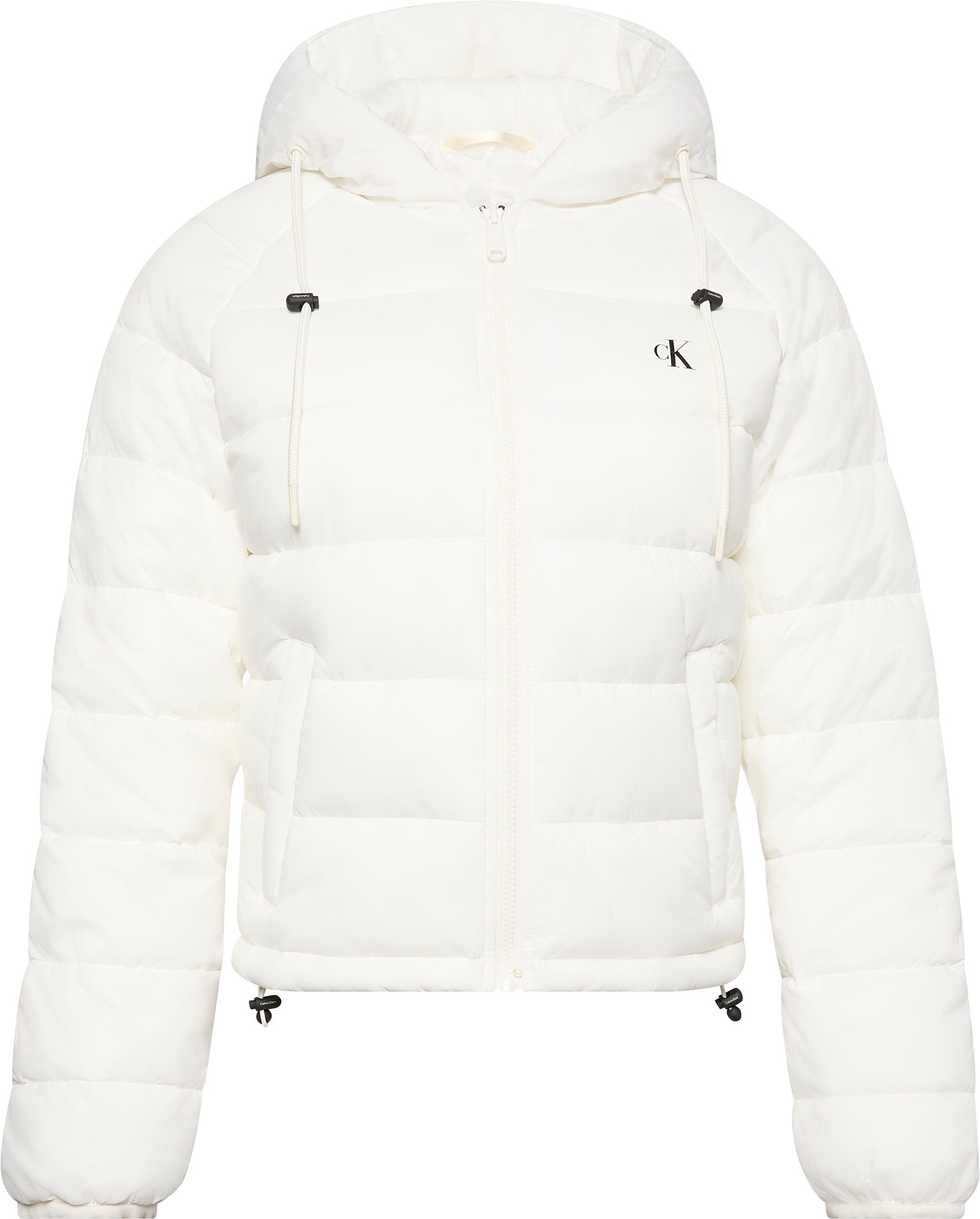 Calvin Klein Jeans Steppjacke »LIGHTWEIGHT LOGO PUFFER«, mit Kapuze, Mit Rundhalsausschnitt