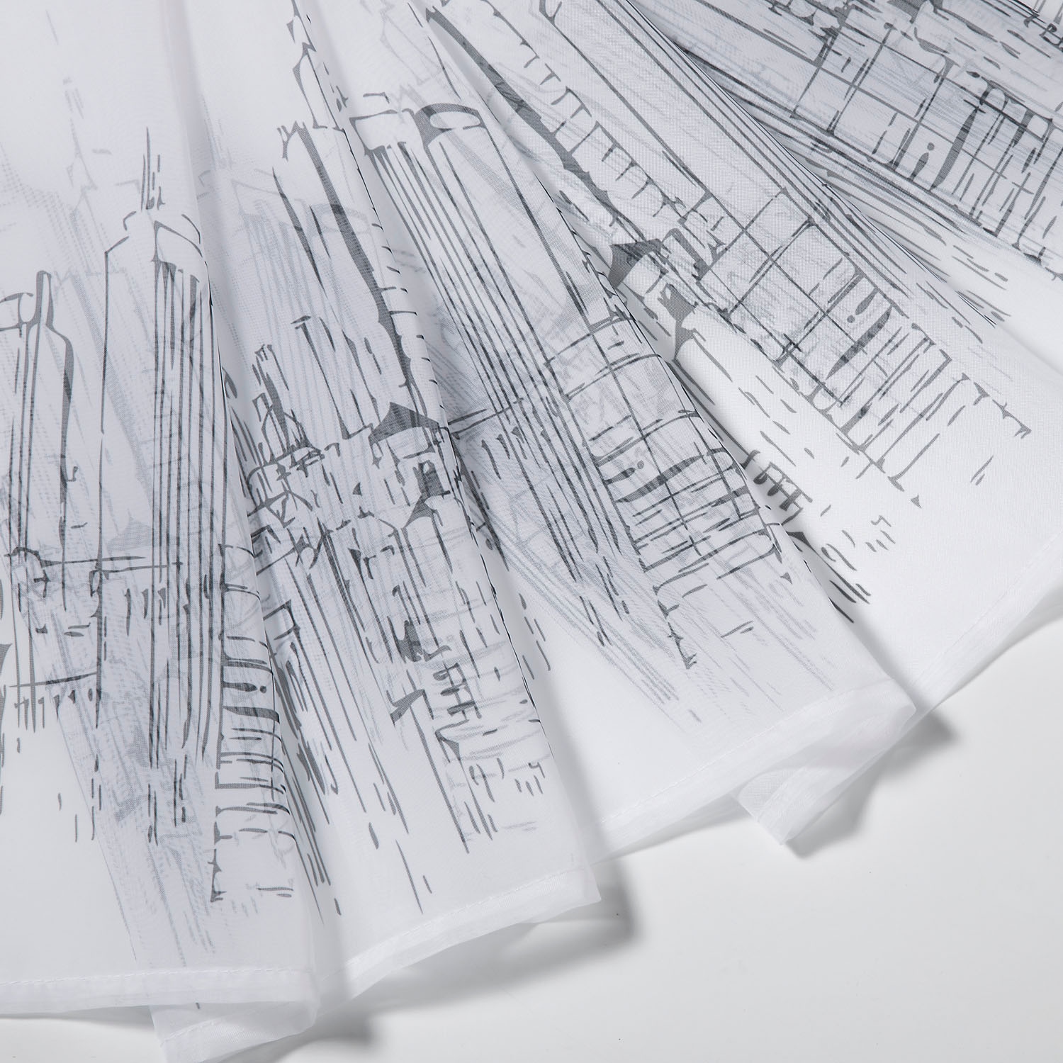 Gerster Scheibengardine »Paul« Schlaufen 1 Stk. tlg. HxB: 50x150, mit modernem Druckdesign