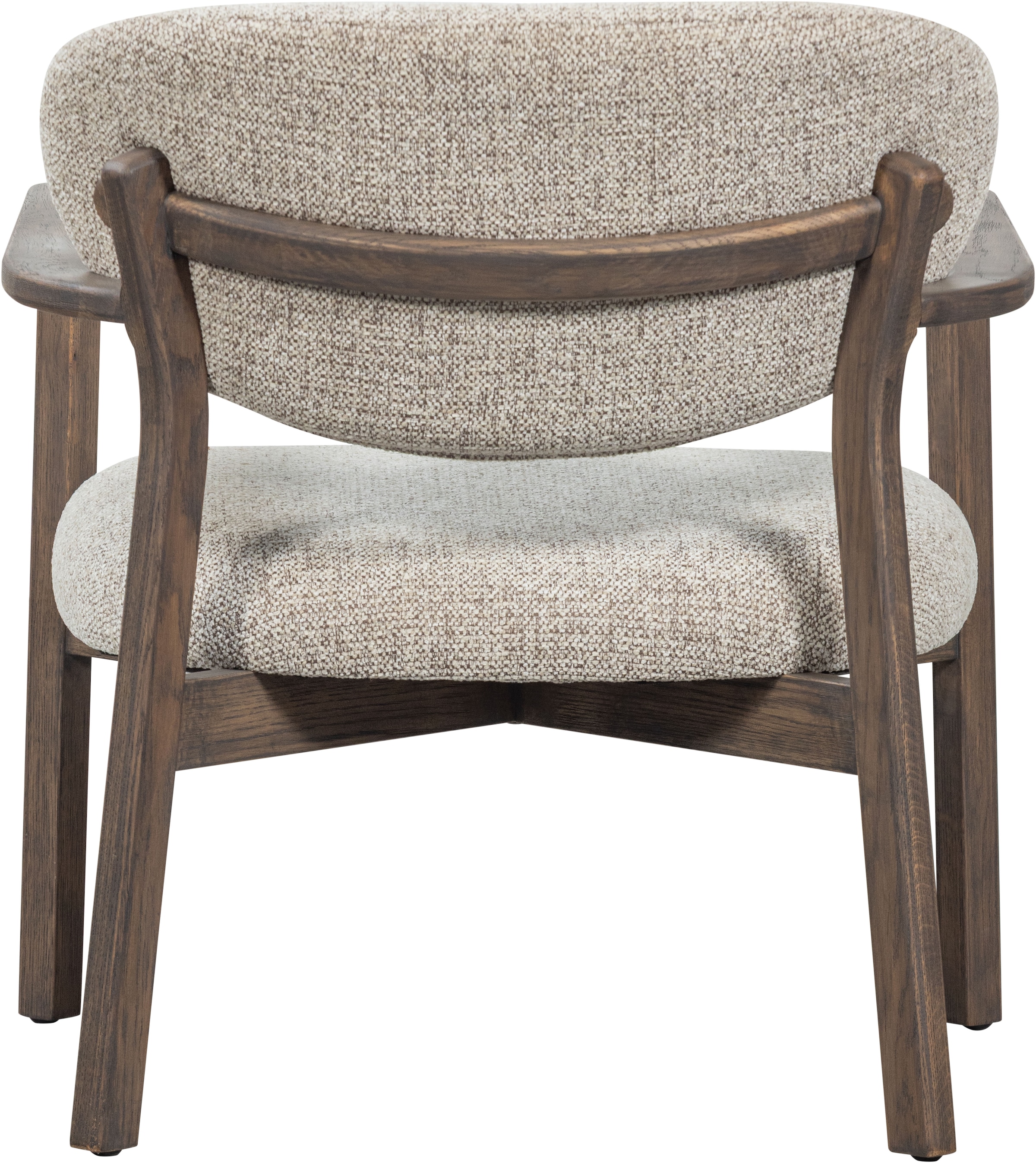 WOOOD Loungesessel »Udar mit More-Melange-Bezug und Eichenholzgestell, B68 x T75 x H76 cm« Sehr hohe Verschleissfestigkeit, Tragkraft 120 kg, mittlere Sitzhöhe