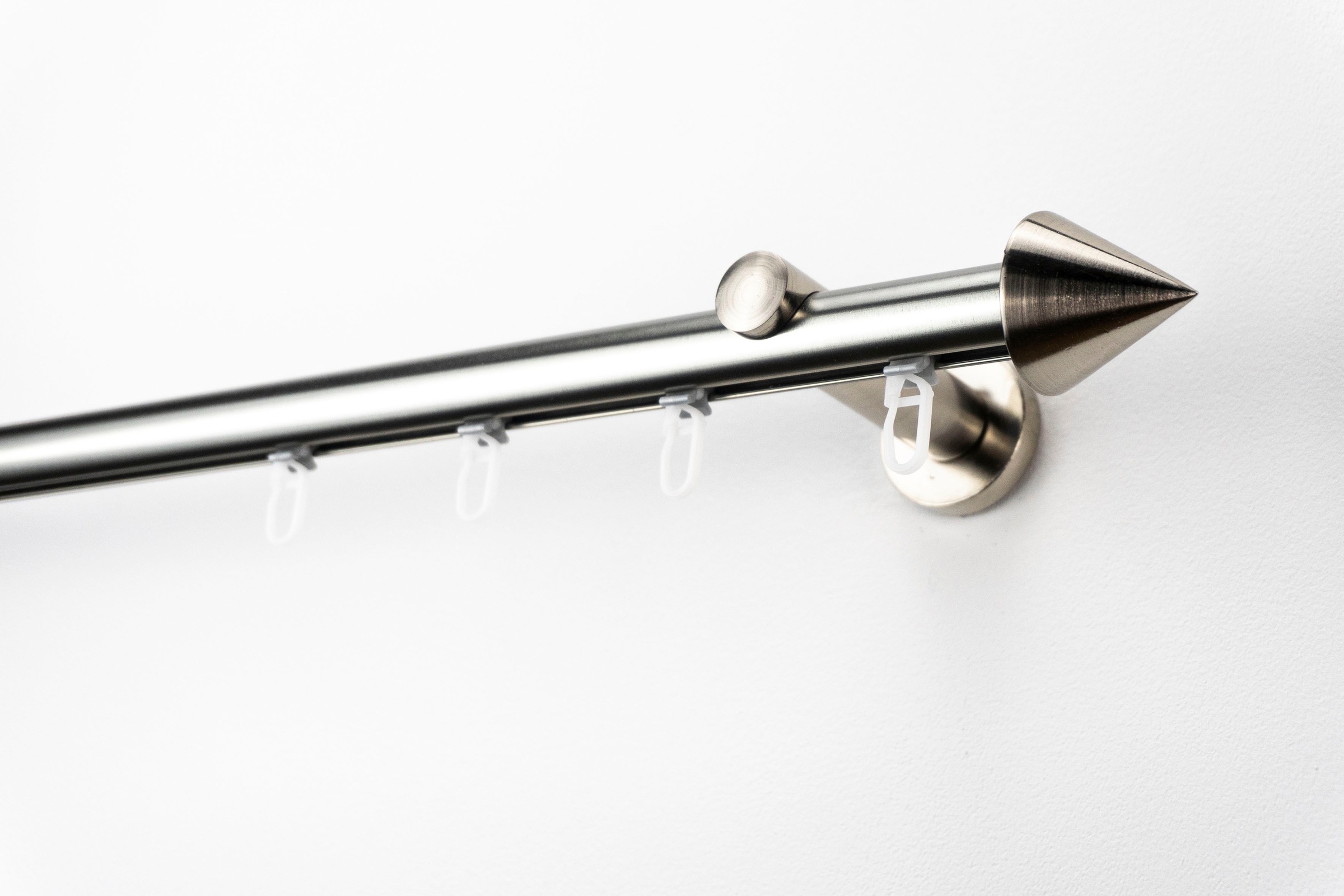 Image of GARESA Gardinenstange »GRAND«, 1 läufig-läufig, Wunschmasslänge, Vorhanggarnitur, einfache Montage, mit Profilverbinder verlängerbar, Wandmontage, edelstahl optik bei Ackermann Versand Schweiz