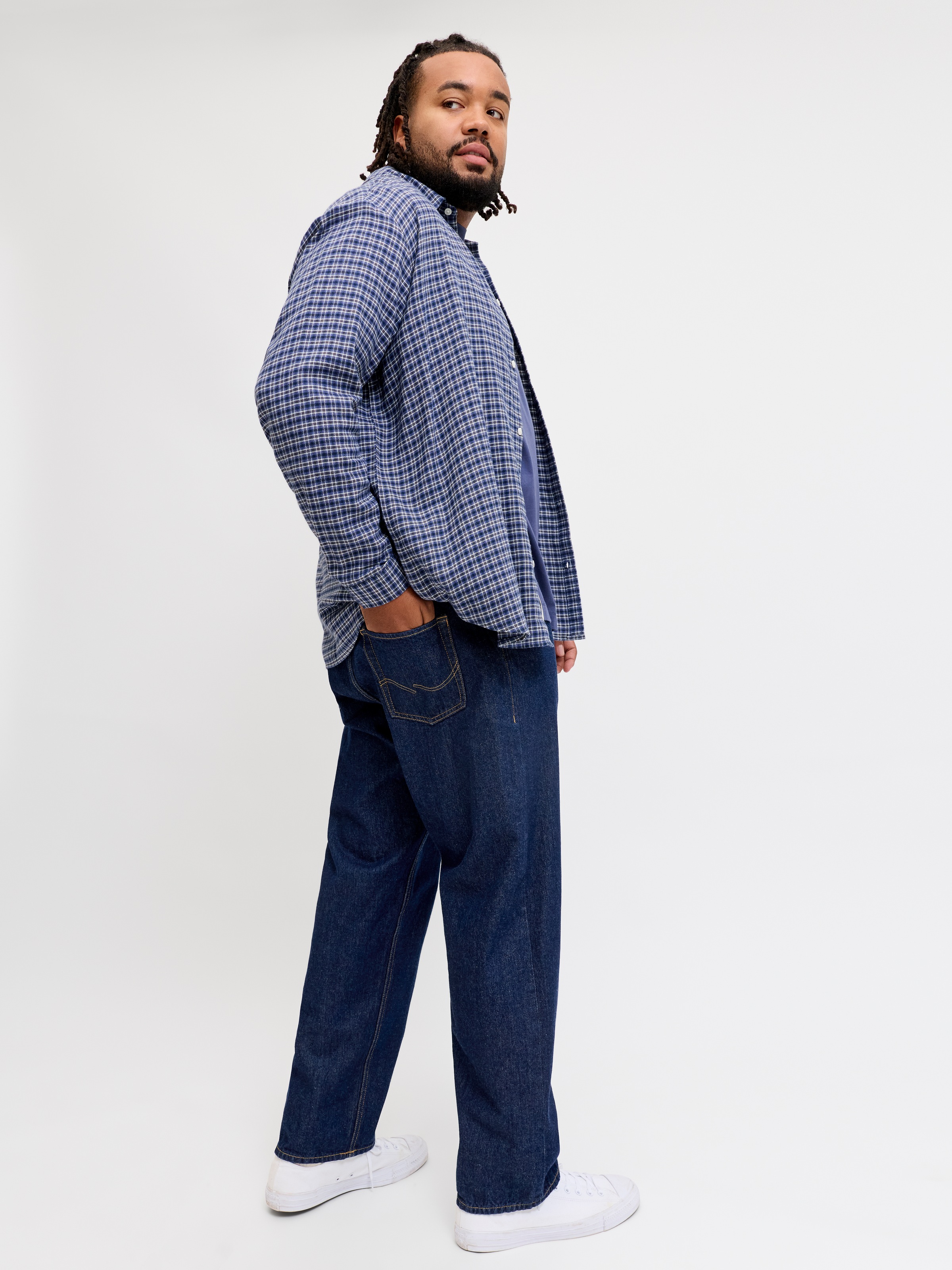Jack & Jones PlusSize Jeans Relax-fit »JJICHRIS JJORIGINAL AT 054 SN PLS« coton, coupe décontractée