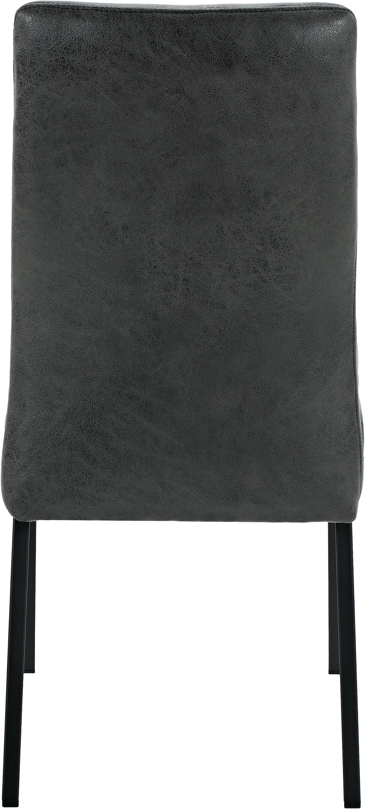 HELA Chaise à 4 pieds »CATANIA« (Ensemble) 1 cuis4-Fuss, Federkorb, Vierkantrohrgestell, 140kg belastbar, Vintage Optik
