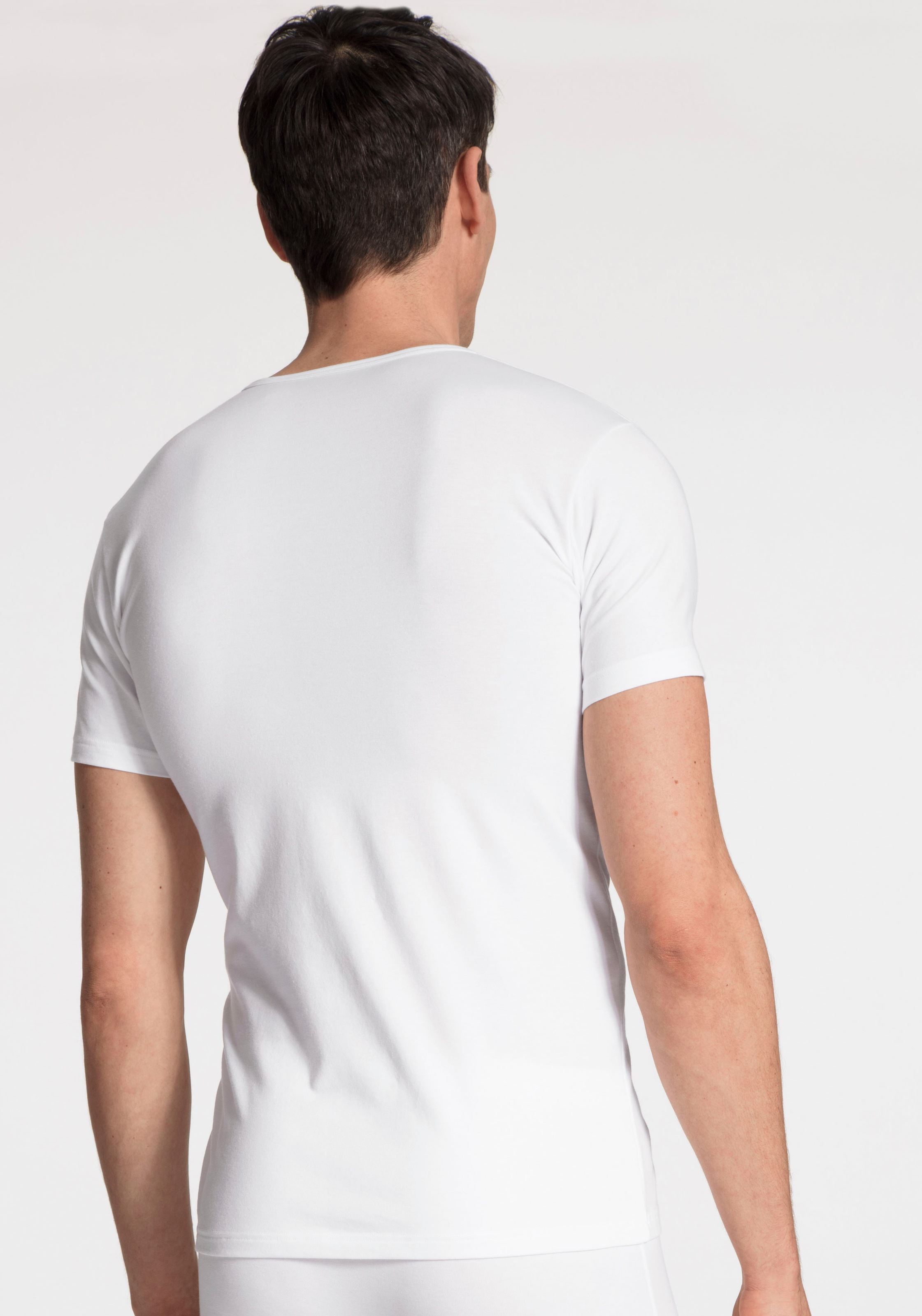 CALIDA T-Shirt »Natural Benefit«, (2er Pack), Rundhals-Ausschnitt, kurzärmelig, Single Jersey, elastisch, weich