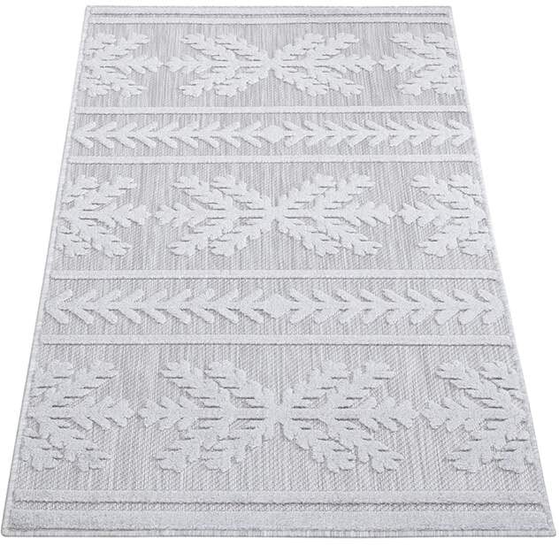 Carpet City Tapis »In-& Outdoorteppich Santorini 411, 3D-Effekt, Boho-Optik« Rectangulaire 5 mm Höhe résistant aux intempéries et aux UV pour terrasse, balcon, cuisine, couloir