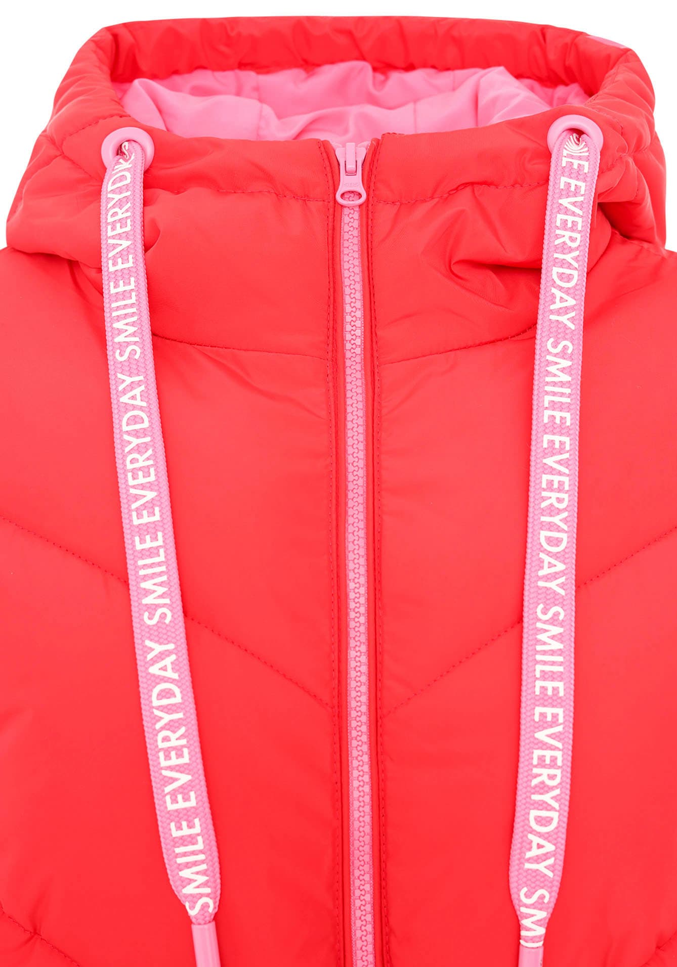 Zwillingsherz Steppjacke »"Good Vibes Only"«, mit Kapuze, mit Kapuze, Backprint und bedrucktem Zugband