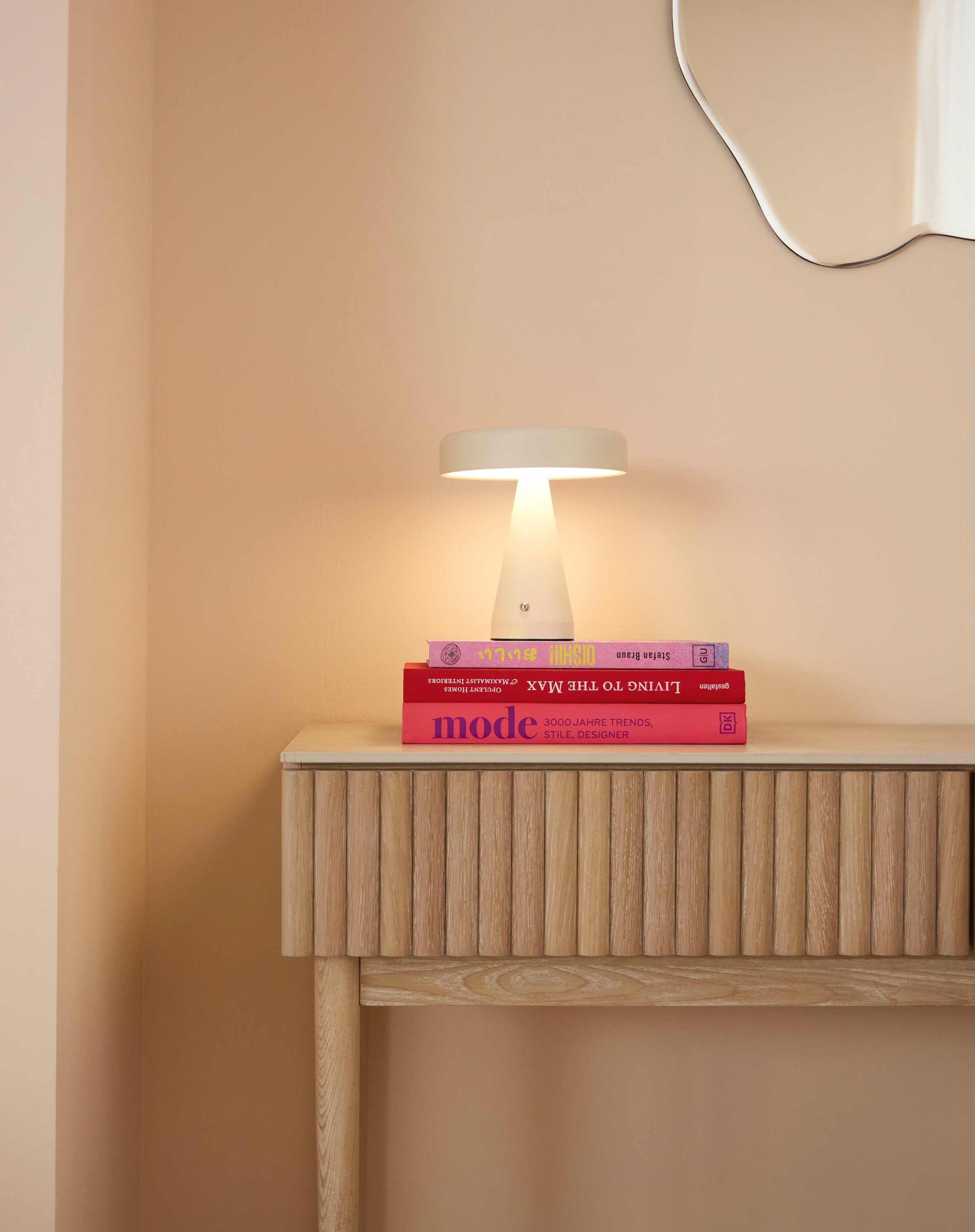 homsy by Ana Johnson LED Tischleuchte »NORVA Akkutischleuchte« LED-Modul warmweiss - kaltweiss Akku-Tischlampe USB-C, CCT, wiederaufladbar, Akku, dimmbar