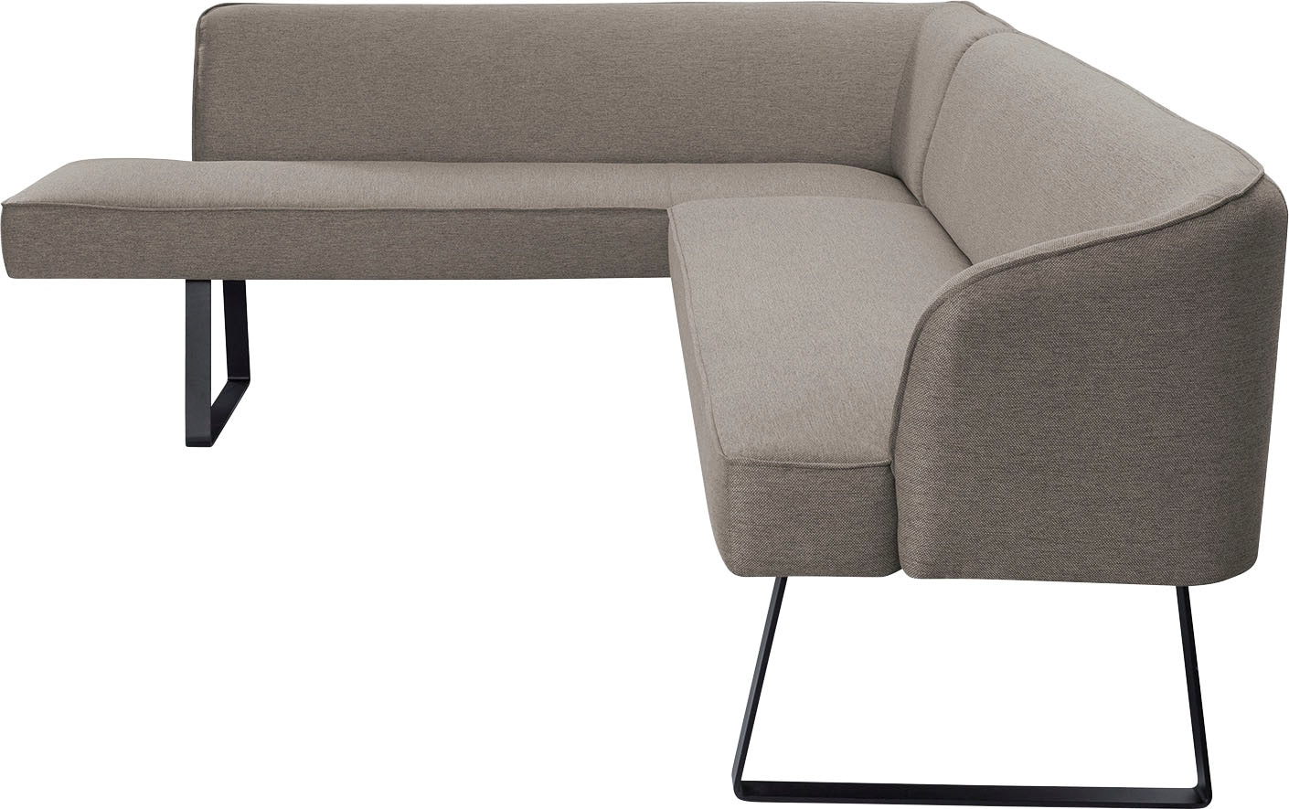 exxpo - sofa fashion Banc d'angle »Americano« mit Keder und Metallfüssen, Bezug in verschiedenen Qualitäten