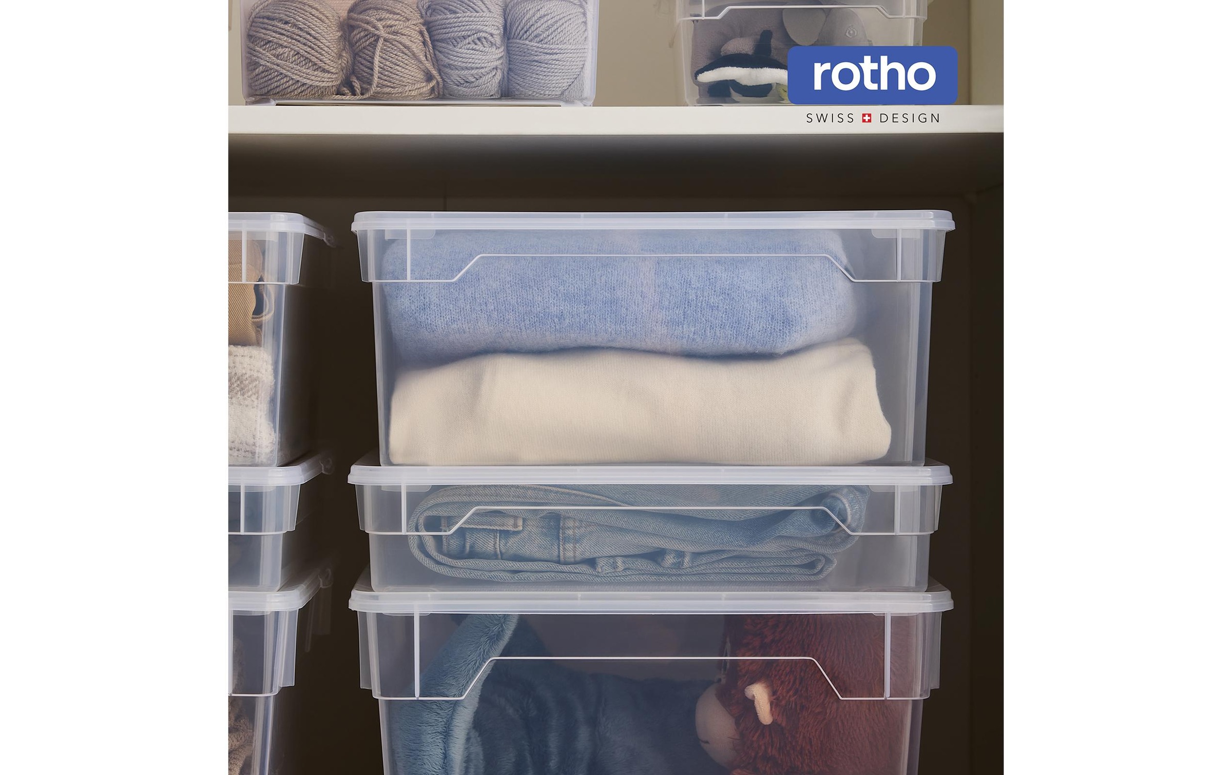 ROTHO Aufbewahrungsbox »Aufbewahrungsbox Clearbox 18 l, 4 Stück«