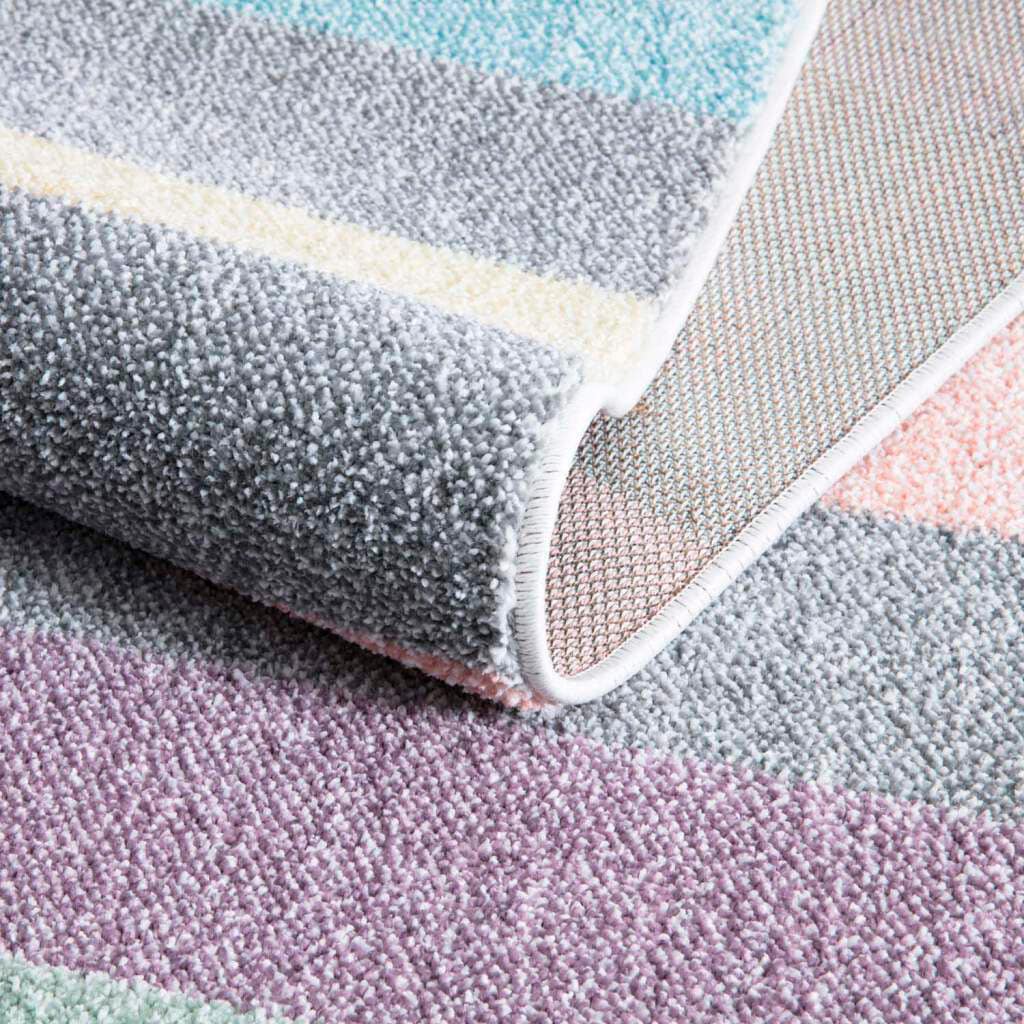 Carpet City Teppich »YOUNG955«, rechteckig, 11 mm Höhe, Bunter Kinderteppich mit Streifen-Muster