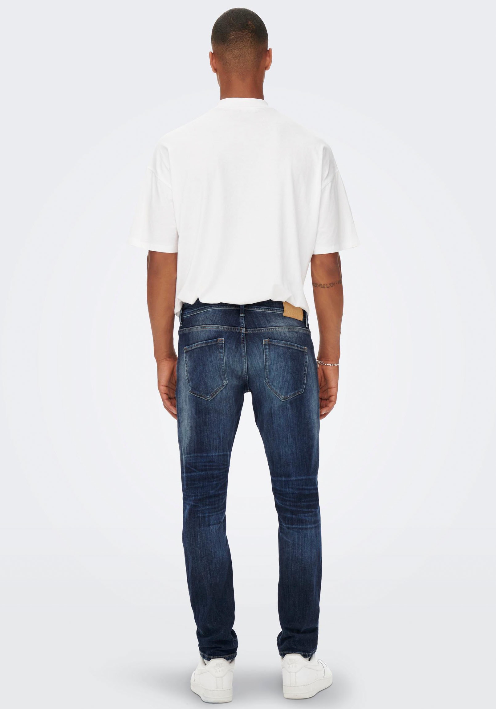 ONLY & SONS Straight-Jeans »ONSWEFT REGULAR WB 0021 TAI DNM NOOS«, im 4-Pocket-Style