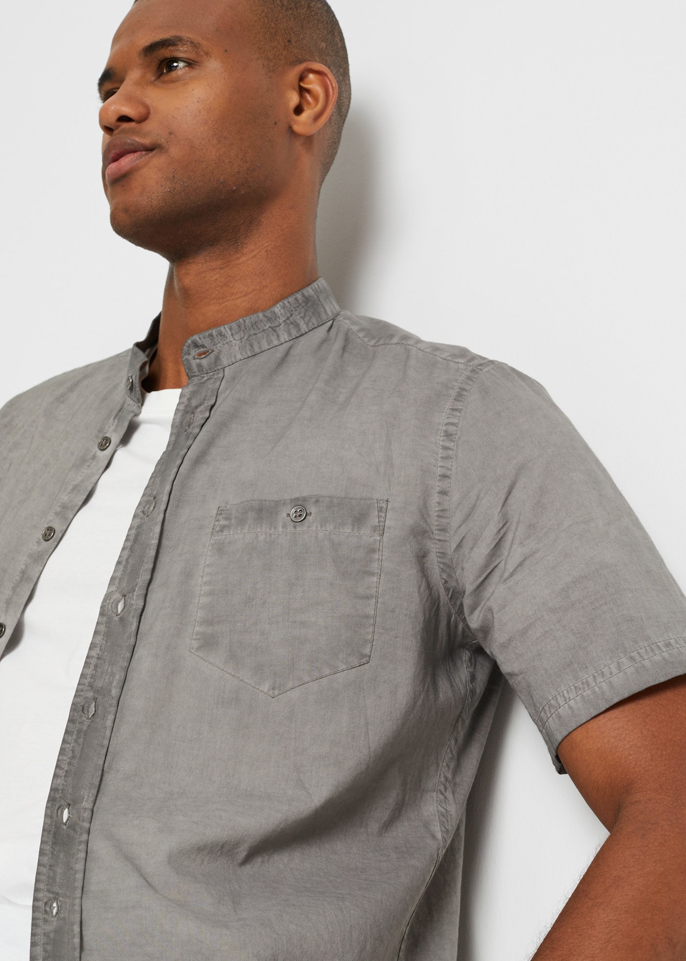 bonprix Kurzarmhemd »Kurzarmhemd in gewaschener Optik«, Kurzarmhemd in gewaschener Optik
