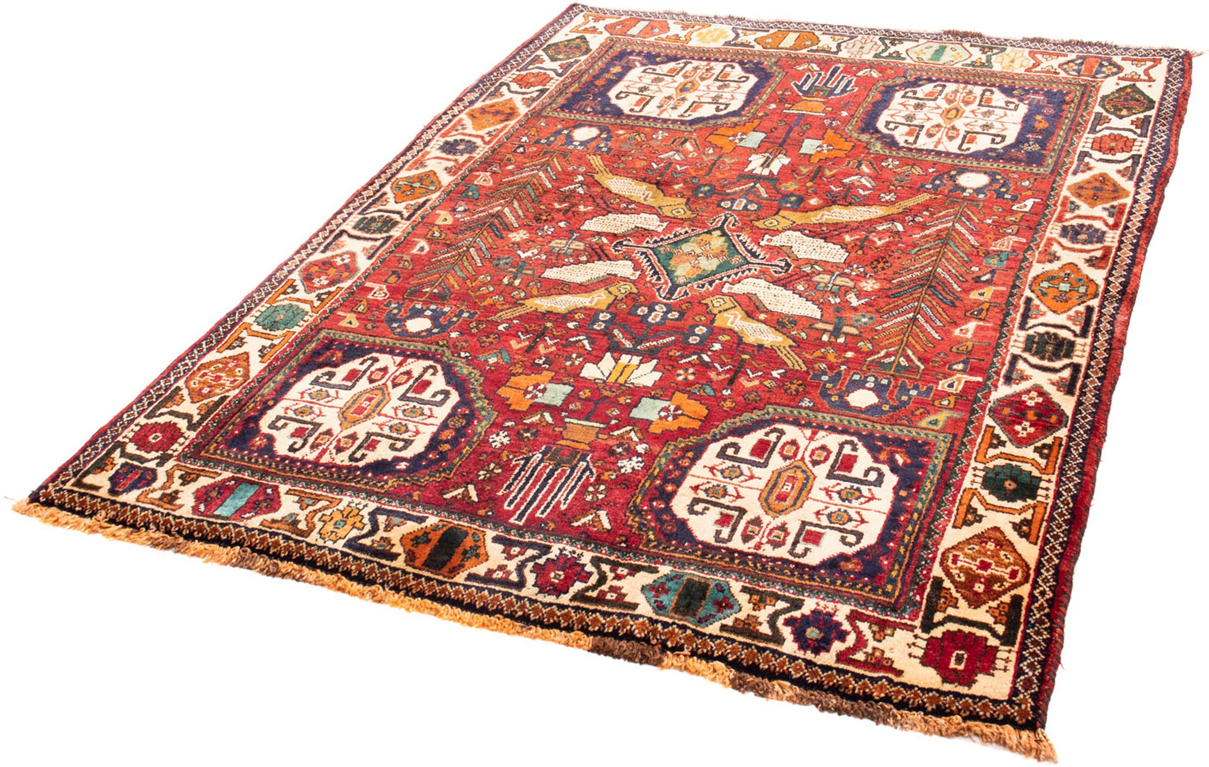 Image of morgenland Orientteppich »Perser - Nomadic - 170 x 130 cm - dunkelrot«, rechteckig, 10 mm Höhe, Wohnzimmer, Handgeknüpft, Einzelstück mit Zertifikat bei Ackermann Versand Schweiz