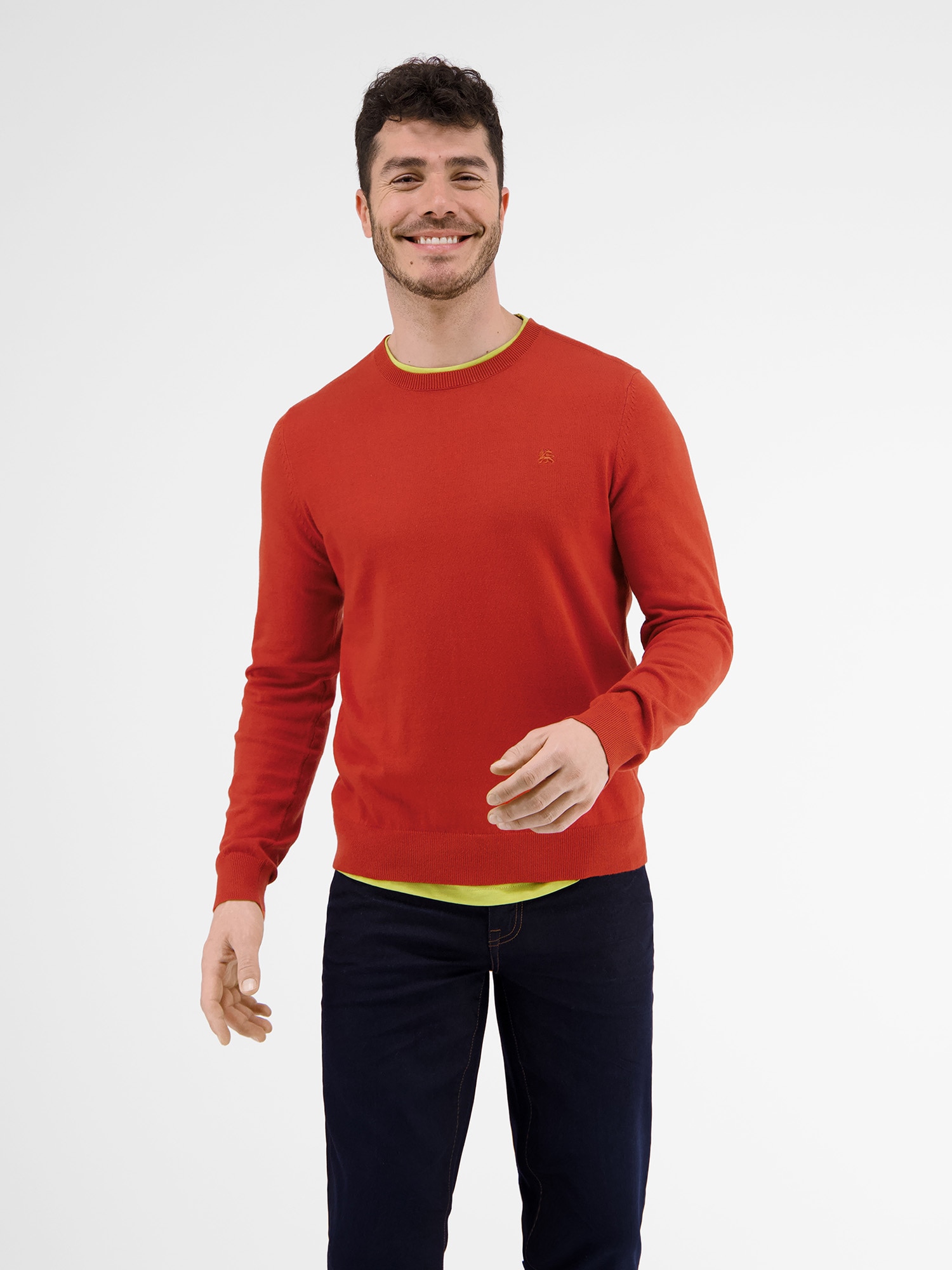 Image of LERROS Strickpullover "Lässiger Flachstrickpullover"