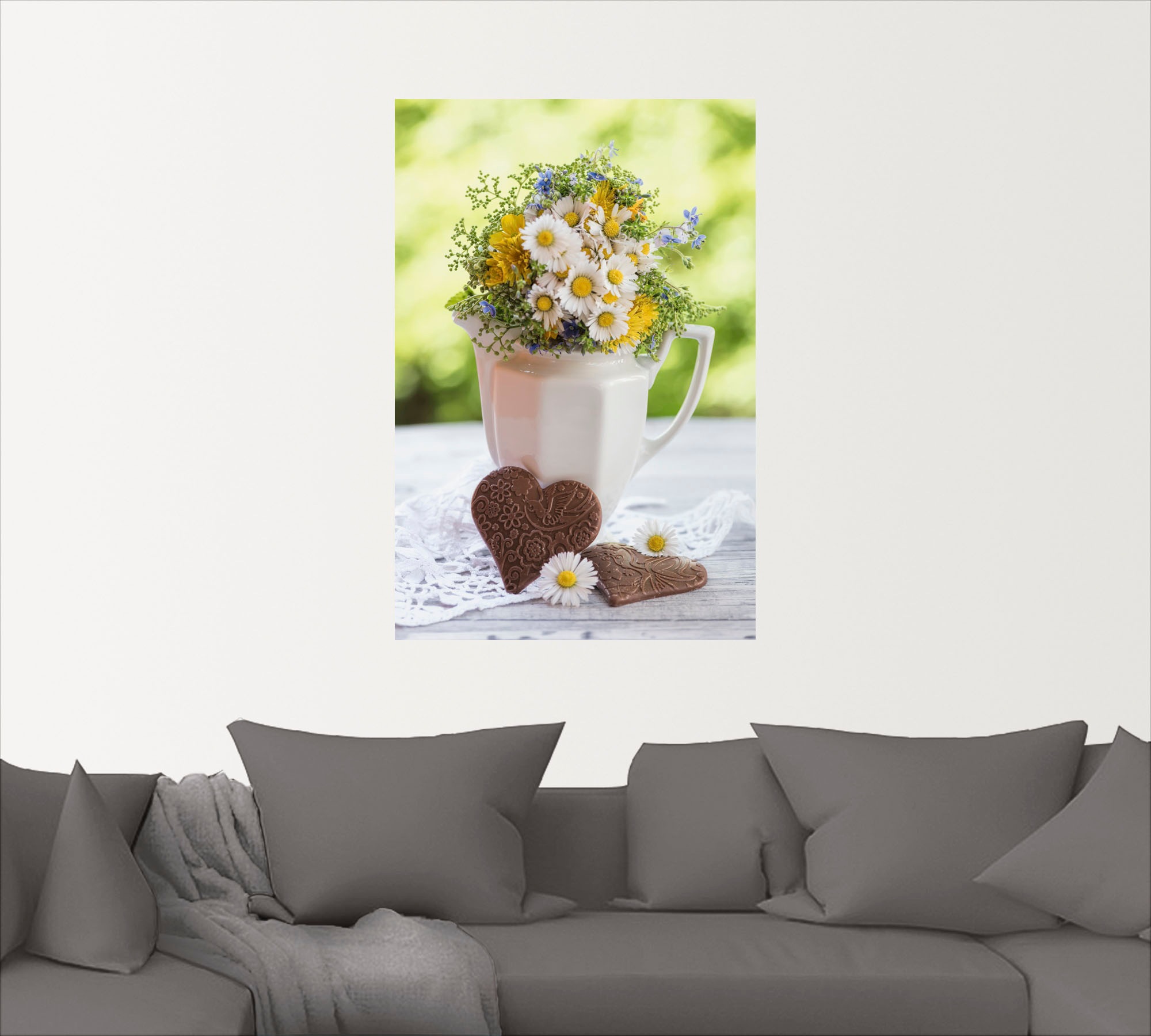 Artland Wandbild »Aus Liebe zum Frühling«, Vasen & Töpfe, (1 St.), als Alubild, Outdoorbild, Leinwandbild, Wandaufkleber, versch. Grössen