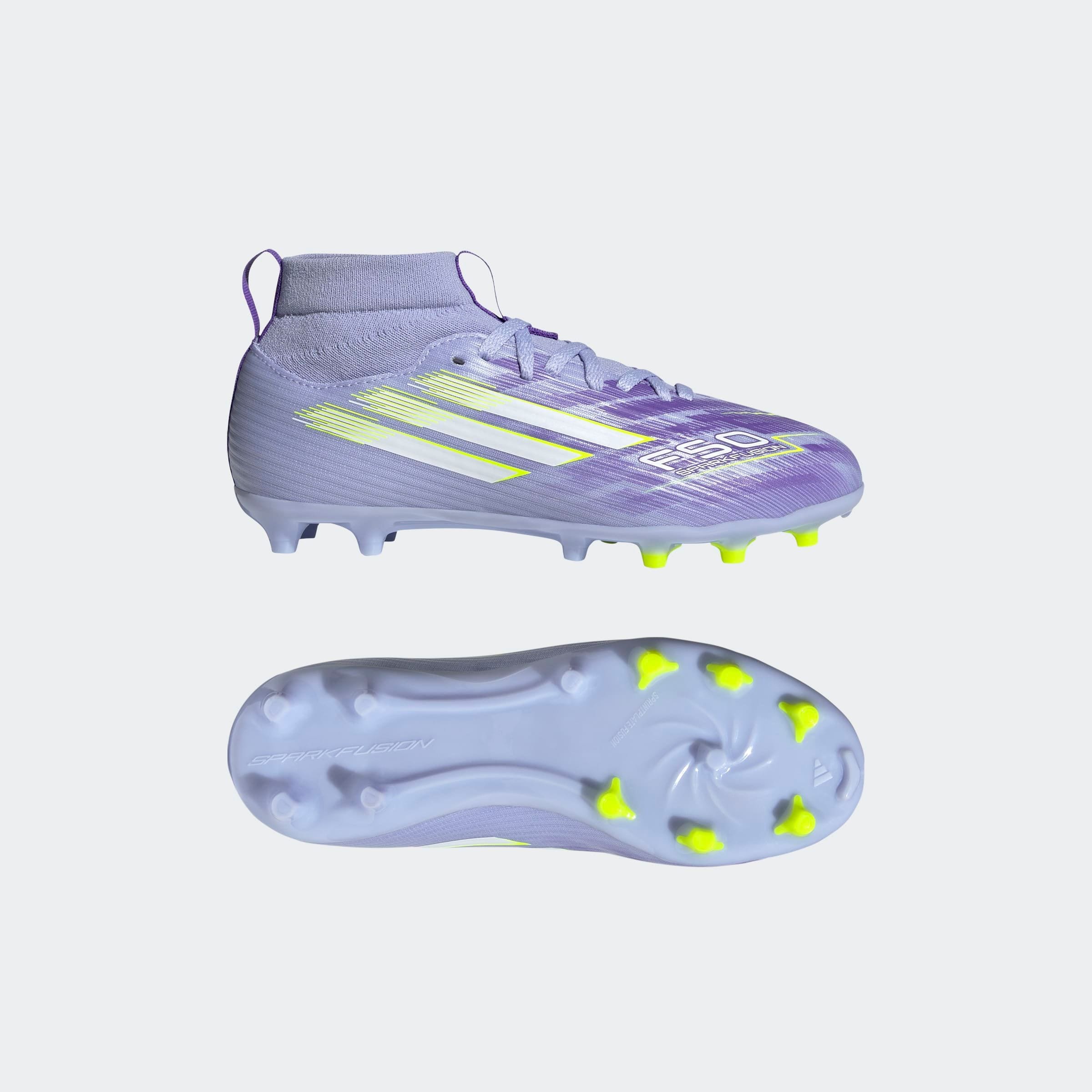 adidas Performance Fussballschuh »F50 SPARKFUSION LEAGUE FESTE BÖDEN/KUNSTRASEN E KINDER«, geeignet für Rasen- und Kunstrasenplätze