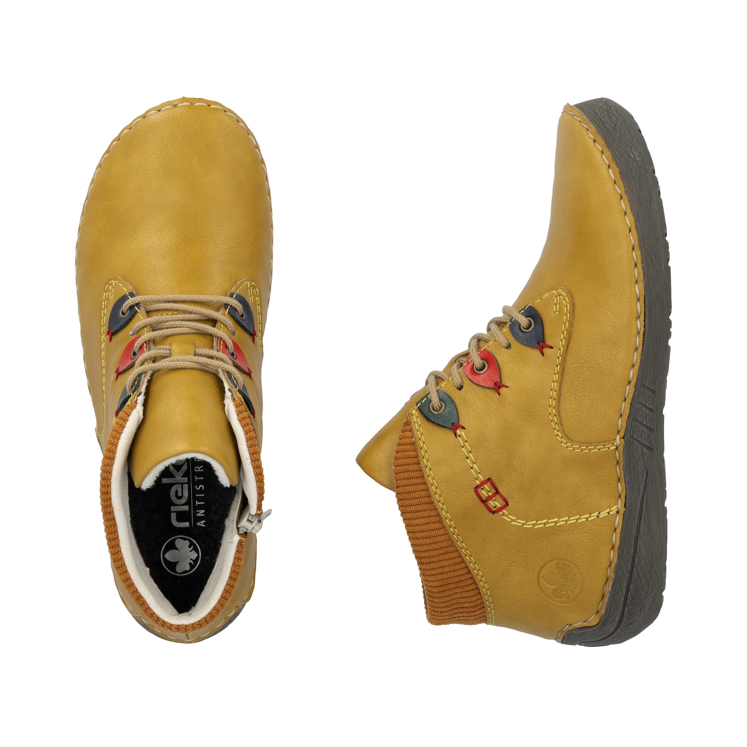 Rieker Bottines à lacets  Bottine, sneaker montante avec fermeture éclair intérieure