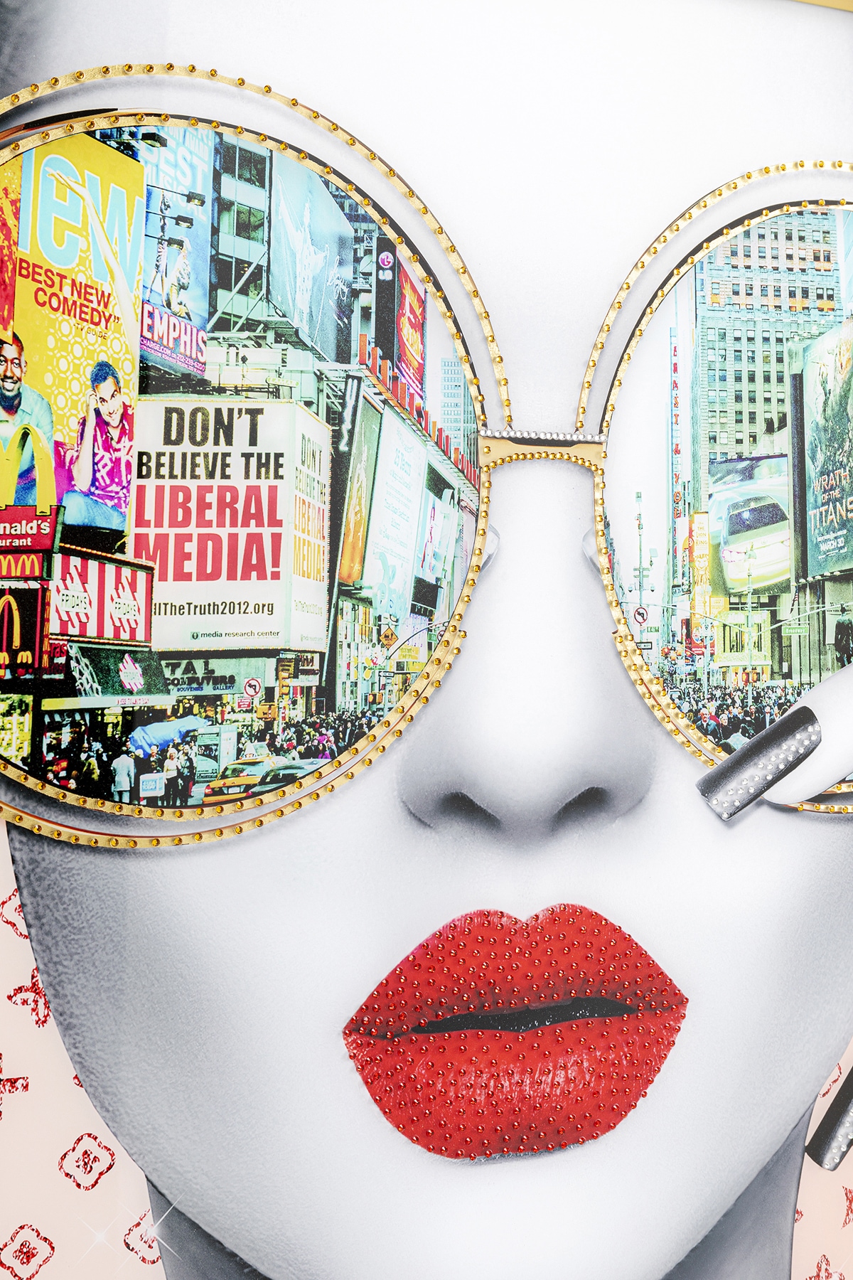 Kare Design Tableau avec cadre »Gerahmtes Bild Times Square View 80x80cm«