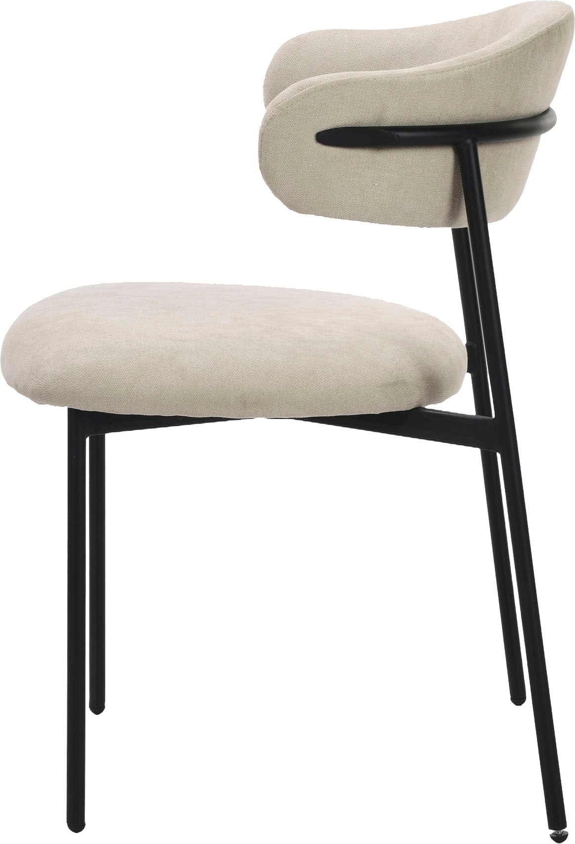 byLIVING Esszimmerstuhl »Jersey (2er-Set)«, (Set), Gestell Metall schwarz, Küchenstuhl, Webstoffbezug, diverse Farben