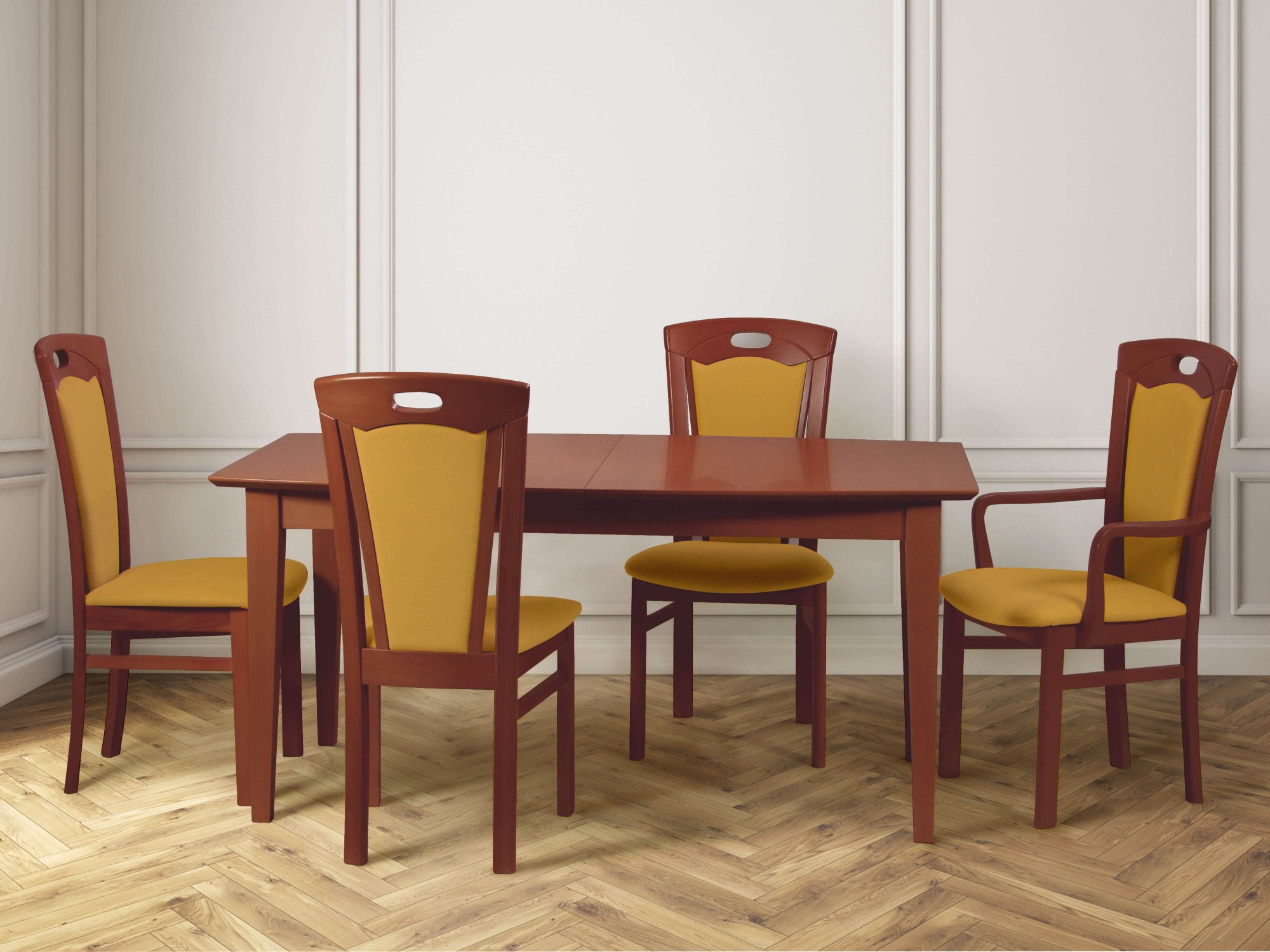 Home affaire Esszimmerstuhl "FERDI Made in Italy, Massivholz" (Set) 2 Stk.Bezug Feinstruktur (wasser- und fleckabweisend) oder Struktur