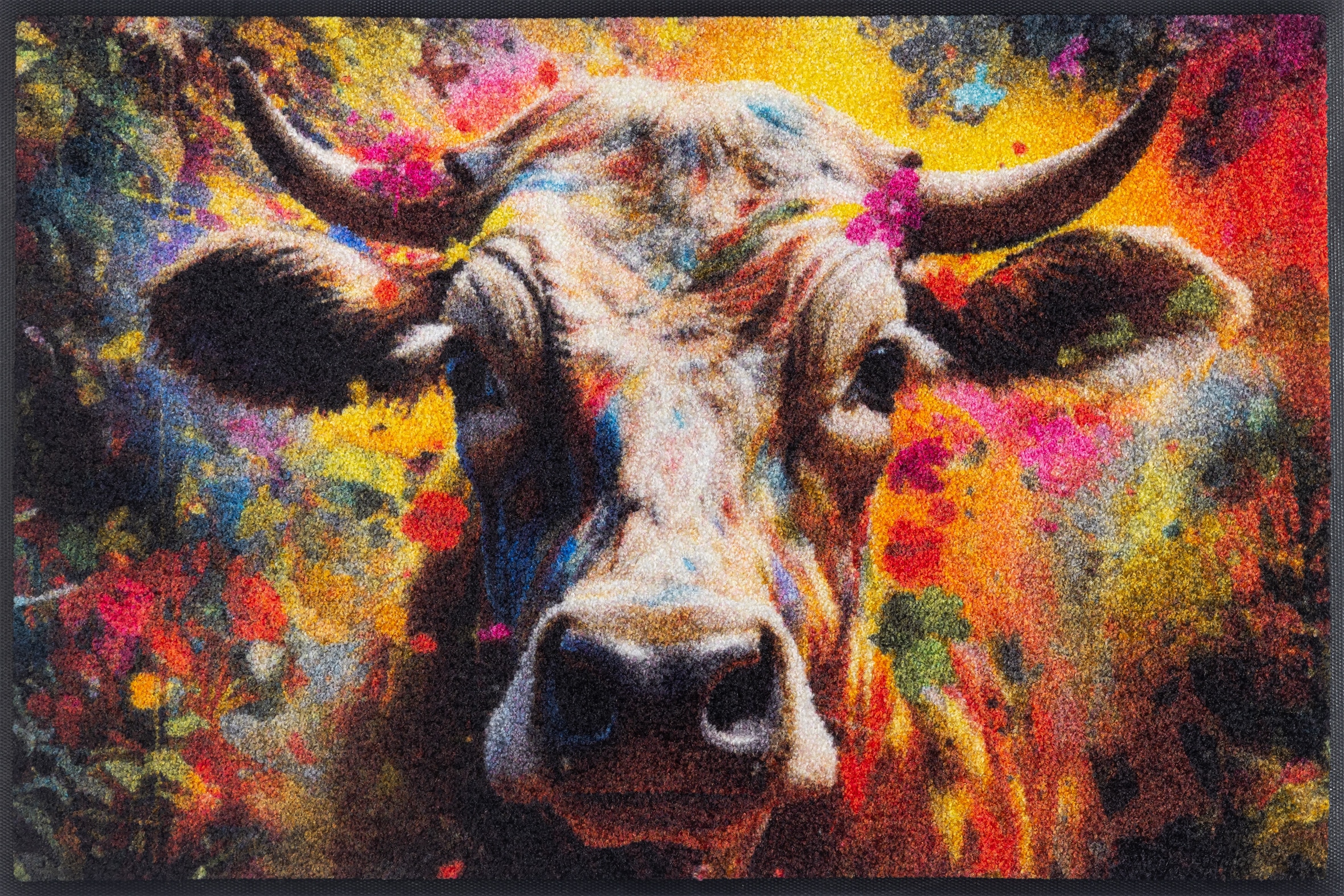 Image of wash+dry by Kleen-Tex Fussmatte "Cowy McCow" rechteckig 7 mm Höhe