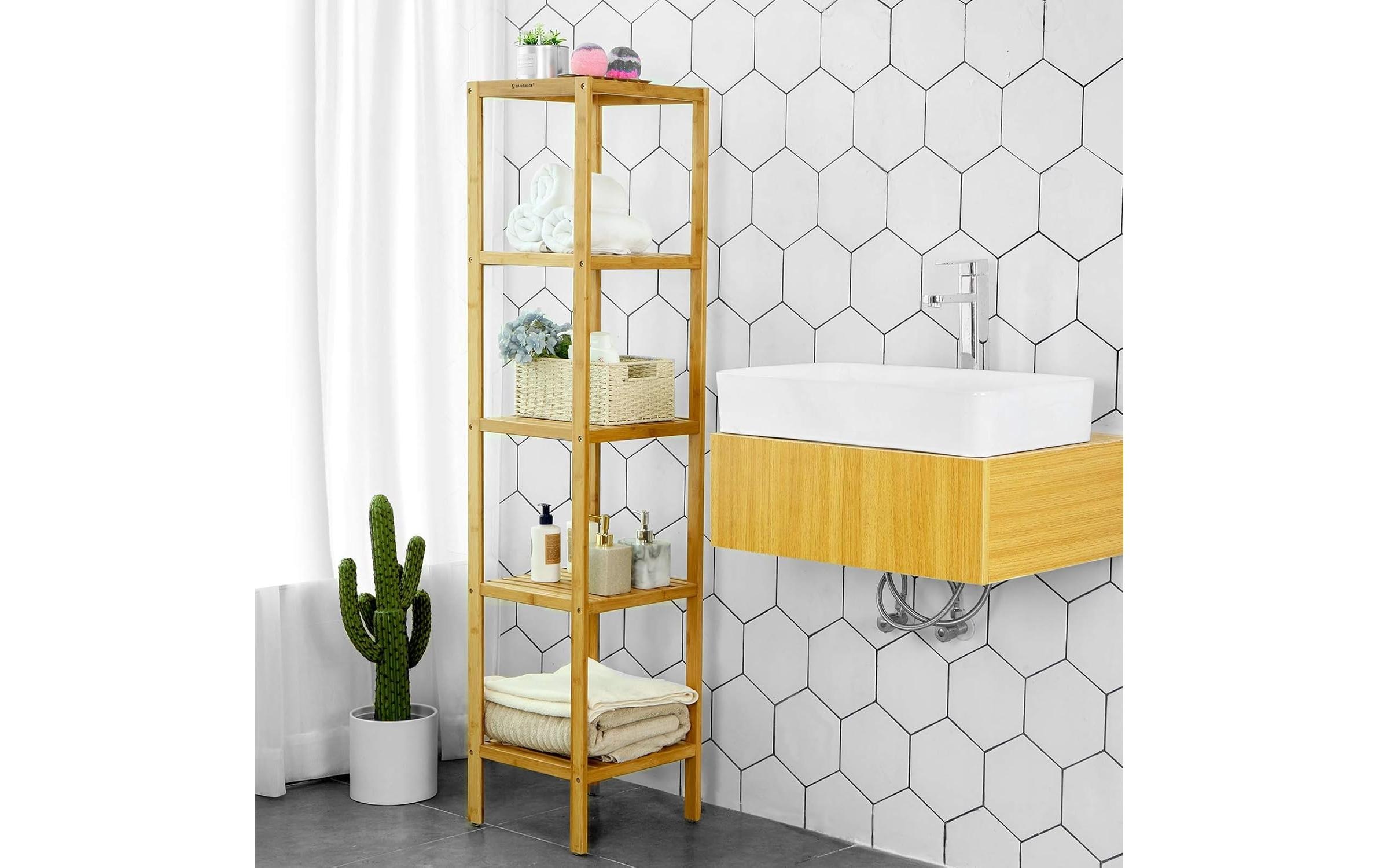 SONGMICS Étagère »Songmics Bambus Standregal Braun«