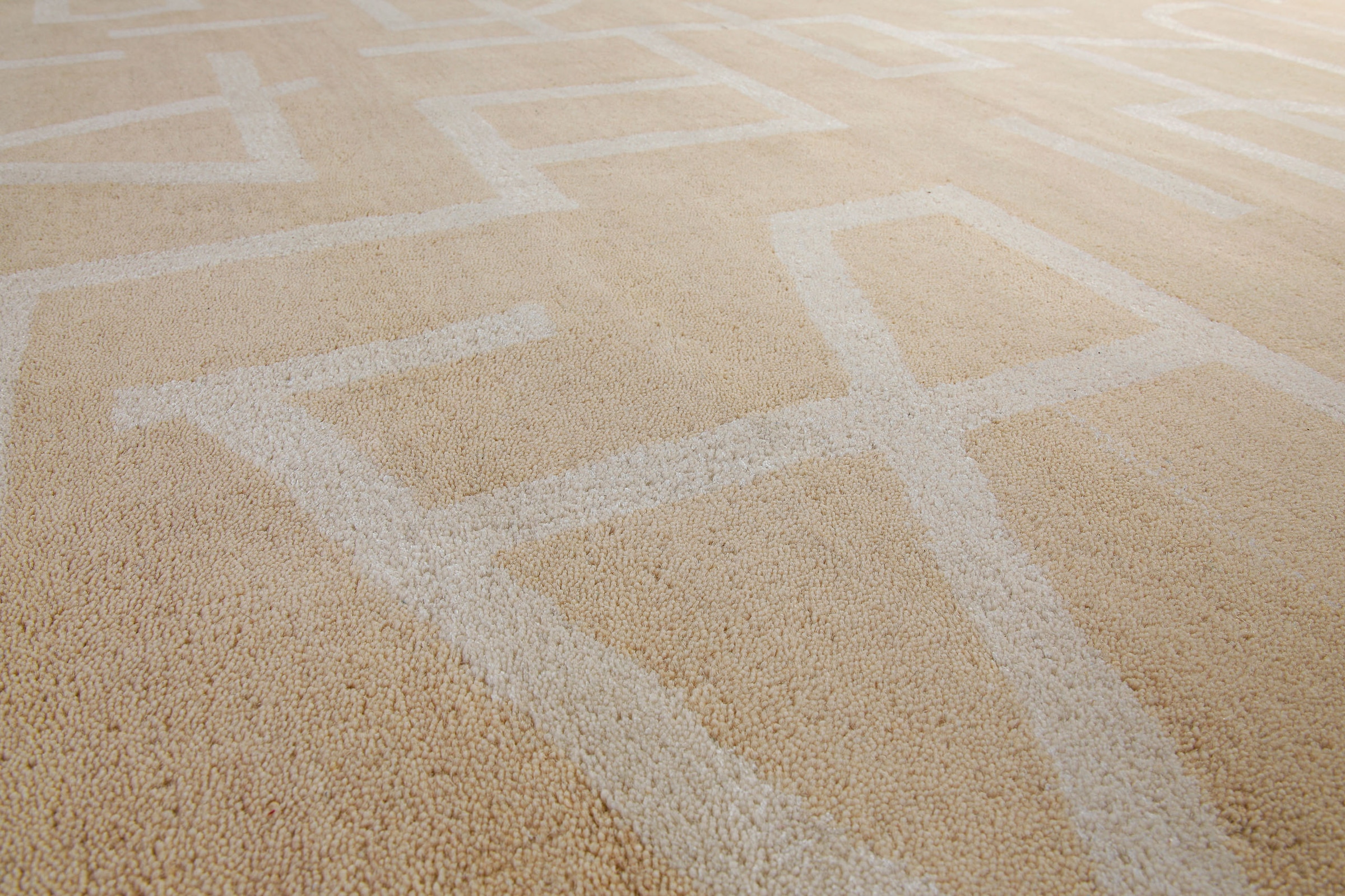 Wecon home Tapis »Beatrice« Rectangulaire 13 mm Höhe Kurzflorteppich, Schurwolle, Konturenschnitt, handgetuftet, Wohnzimmer