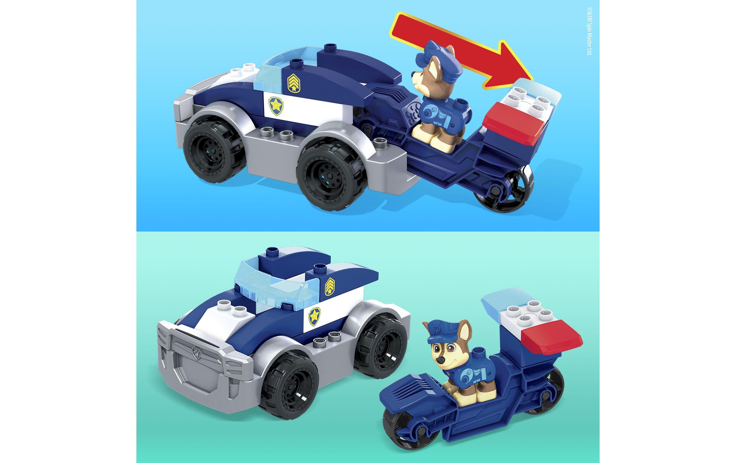 MEGA BLOKS Spielzeug-Auto »Paw Patrol Polizei Spielset«, (30 tlg.)