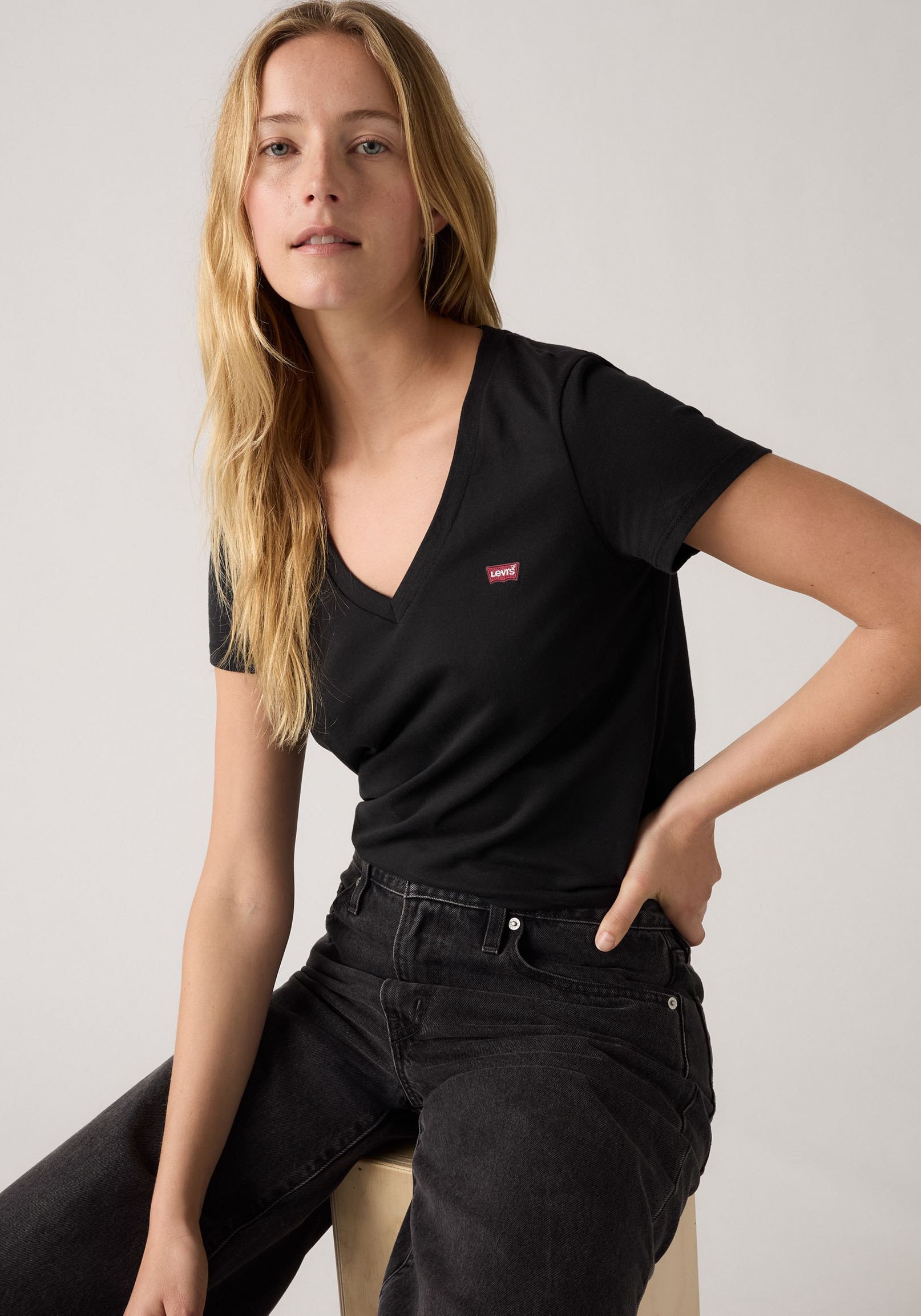 Levi's® T-Shirt »VNECK TEE 2 PACK«, (Packung, 2 tlg.)