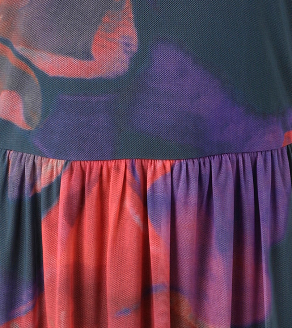 Aniston CASUAL Midikleid, mit grossflächigen Batik-Blüten bedruckt - NEUE KOLLEKTION