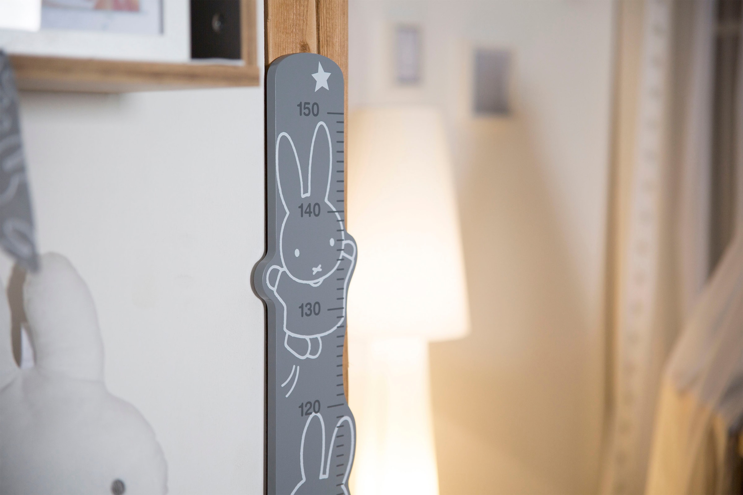 roba® Messlatte »miffy®, grau«, Skala von 70 cm bis 150 cm