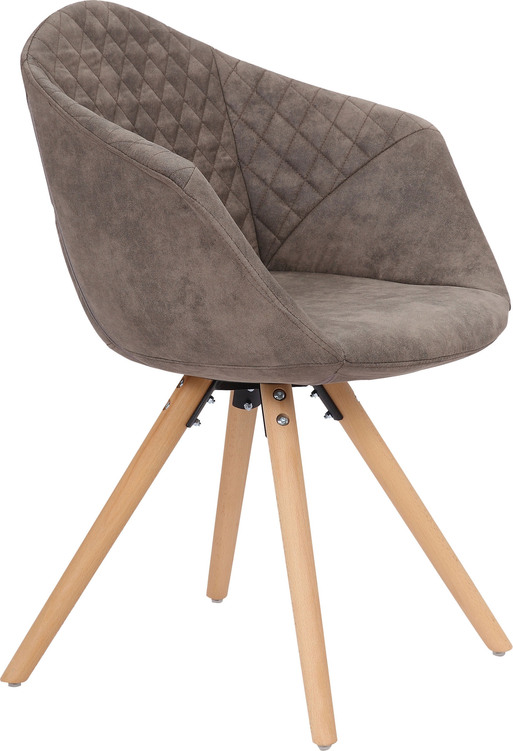 Kayoom Polsterstuhl »Stuhl Chadwick 110 2er-Set, stilvolles Design, in Naturfarben gehalten«, (Set), 2 St., bequem, Holzbeine, weich gepolstert, stilvolles Design