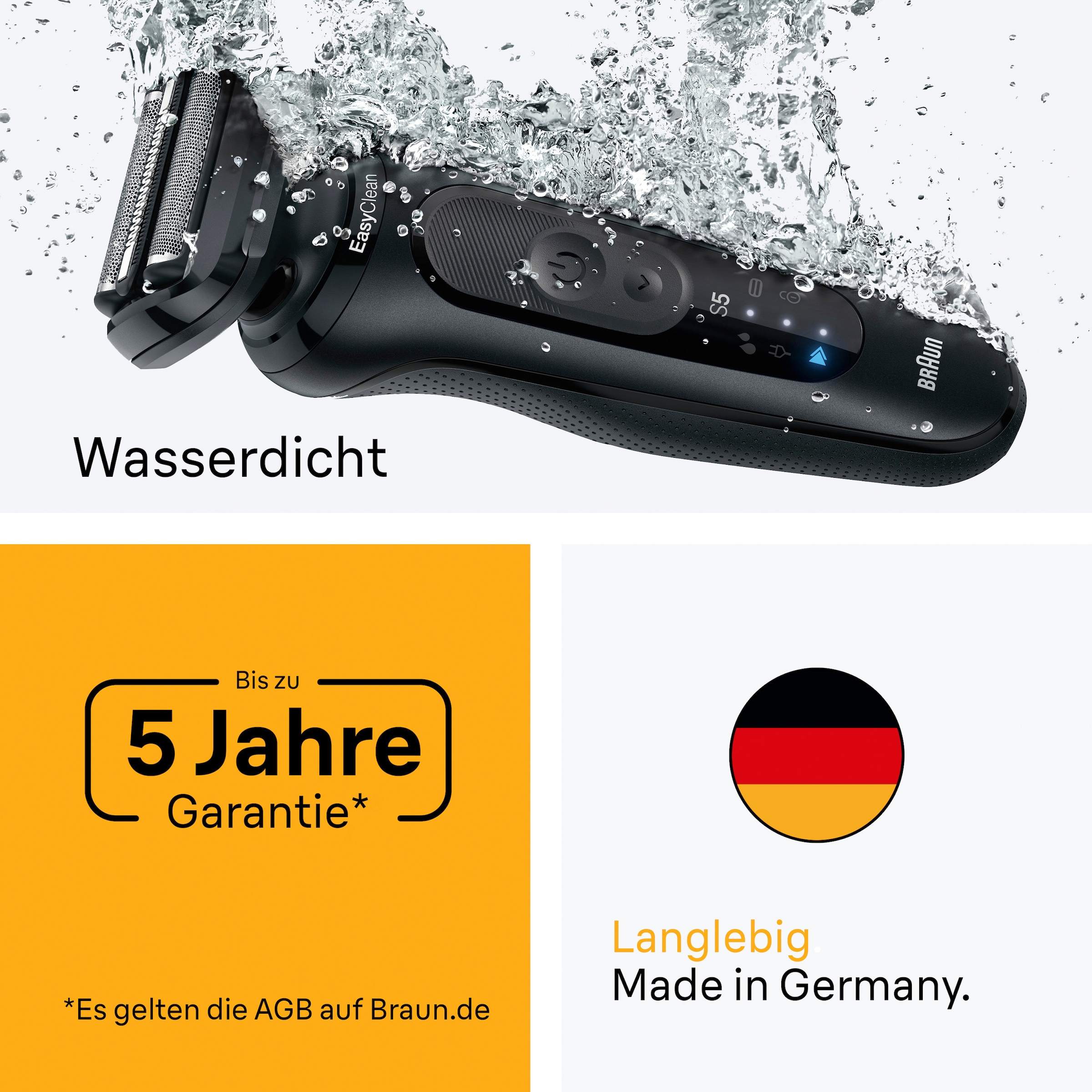 Braun Elektrorasierer »Series 5 52-N7200cc« Reinigungsstation Wasserdichter Folienrasierer, mit Präzisionstrimmer