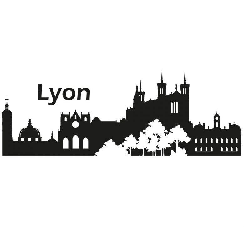 Image of Wall-Art Wandtattoo »XXL Stadt Skyline Lyon 120cm«, (1 St.) bei Ackermann Versand Schweiz
