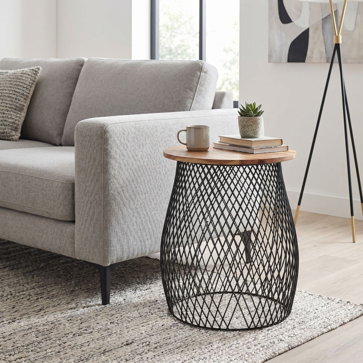 Image of Ambiente Haus Beistelltisch "Urban rundes Beistelltisch käfig -H 50cm" 1 Stk. tlg.