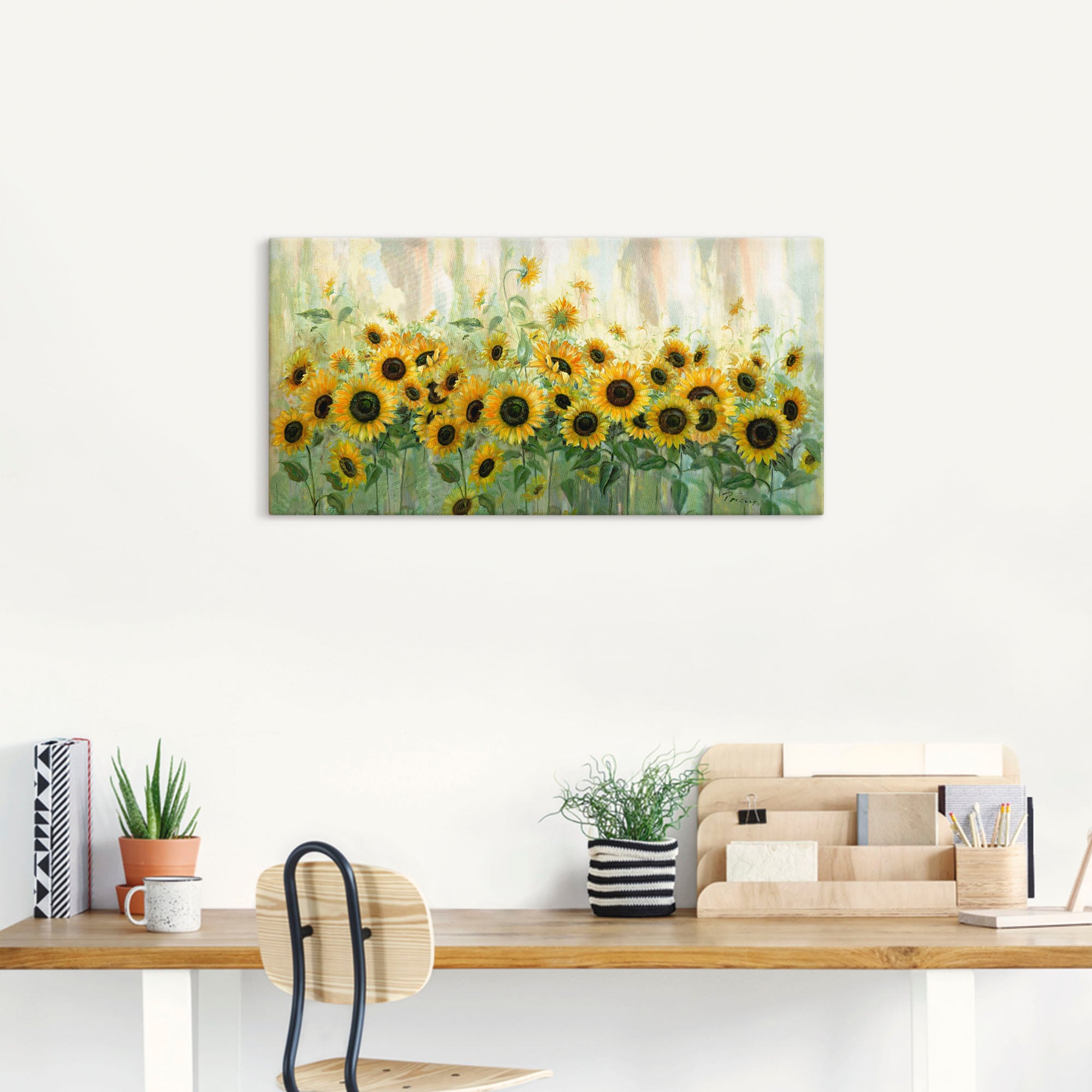 Artland Wandbild »Sonnenblumenwiese« 1 Stk. tlg. als Leinwandbild, Wandaufkleber in verschied. Grössen