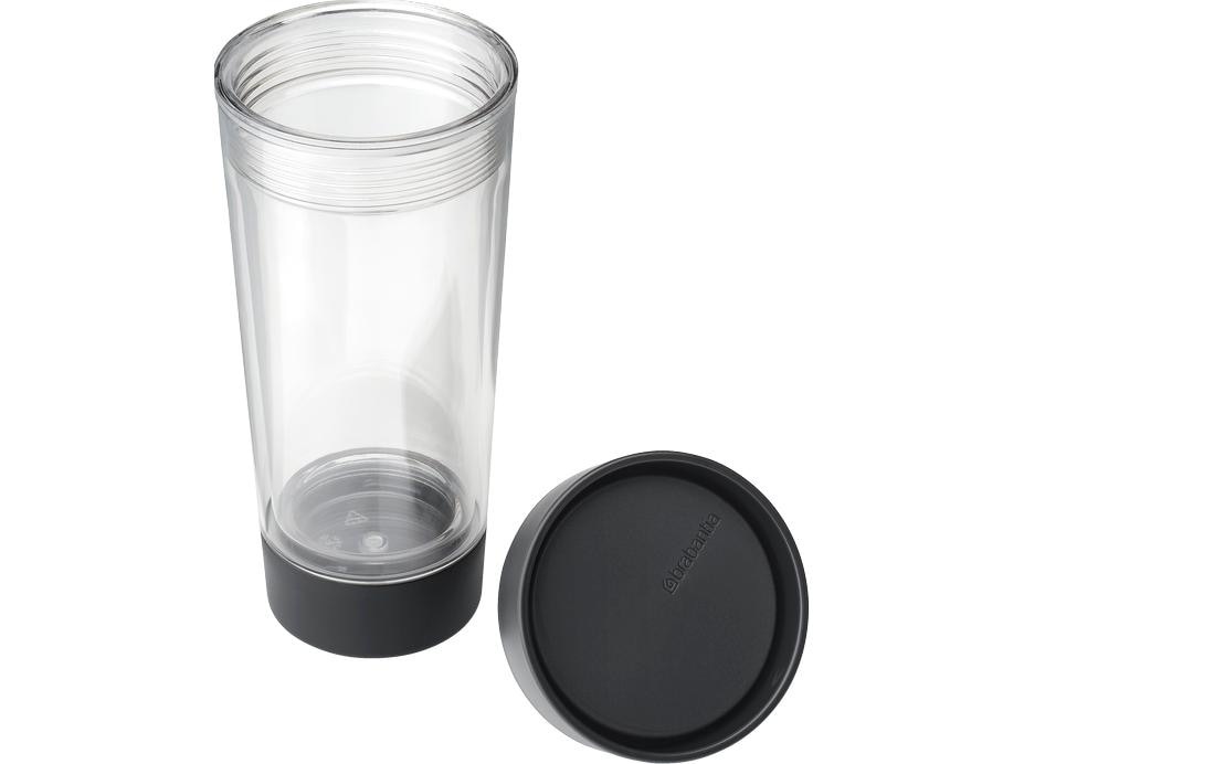 Brabantia Thermobecher »Make & Take 360 ml, Dunkelgrau/Transparent«