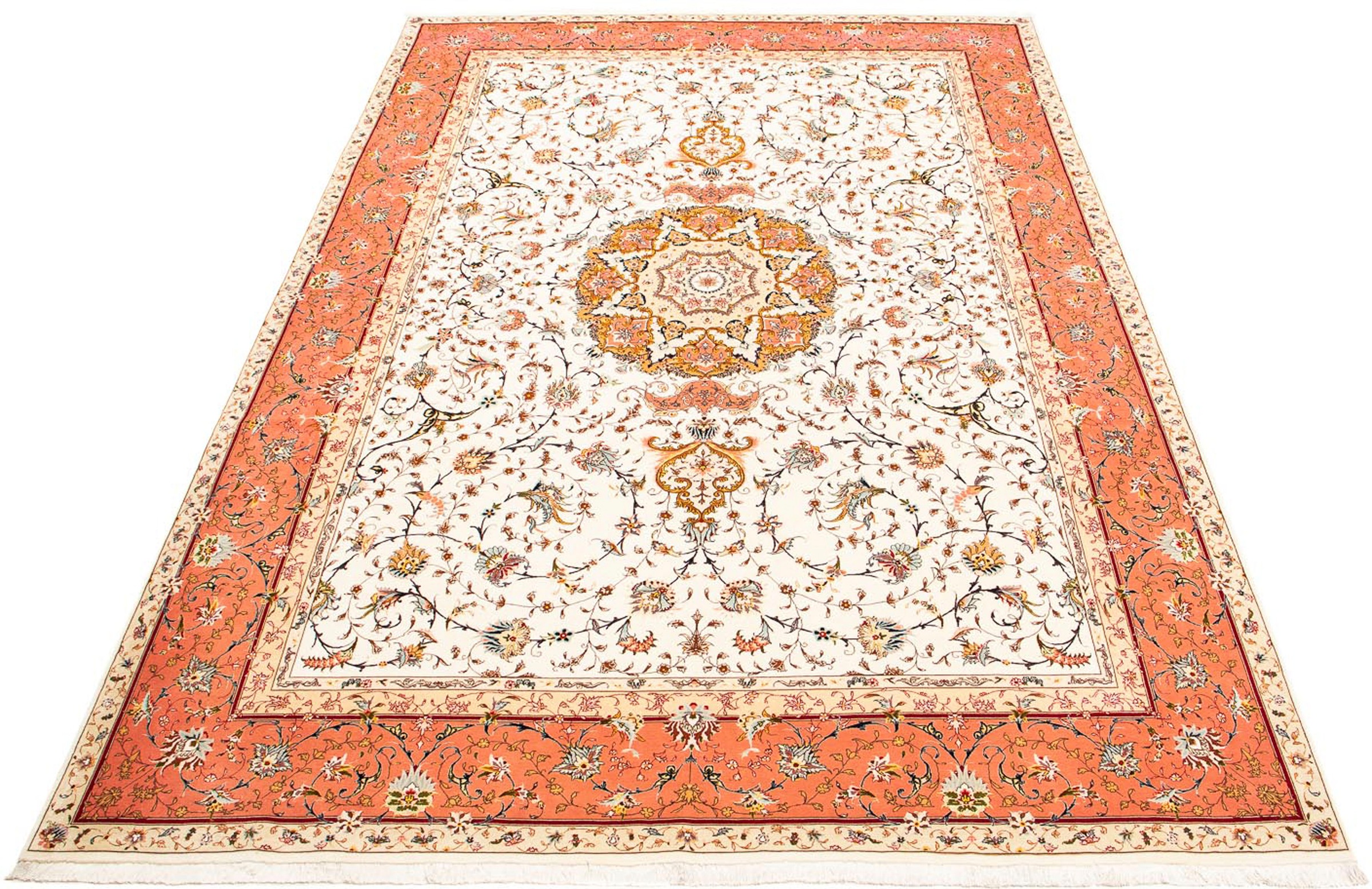 Image of morgenland Orientteppich »Perser - Täbriz - Royal - 403 x 298 cm - beige«, rechteckig, 7 mm Höhe, Wohnzimmer, Handgeknüpft, Einzelstück mit Zertifikat bei Ackermann Versand Schweiz