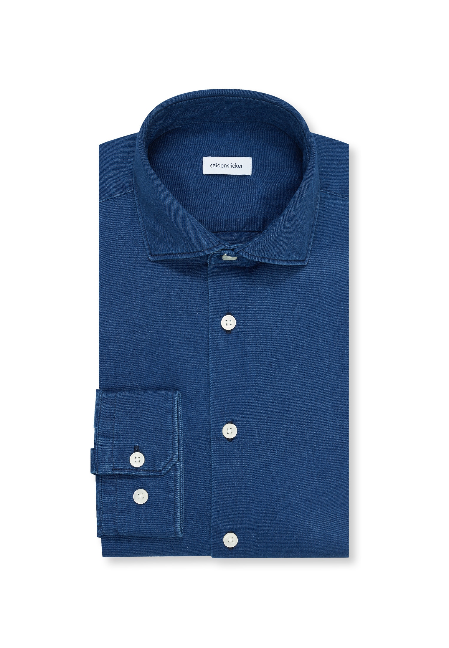 seidensticker Chemise en jean Regular 1/1 Kentkragen Denim