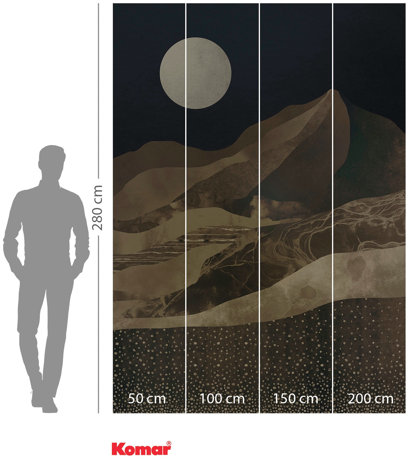 Komar Vliestapete »Digitaldruck Vlies - Mountain Spike - Grösse 200 x 280 cm«, bedruckt, Wohnzimmer, Schlafzimmer