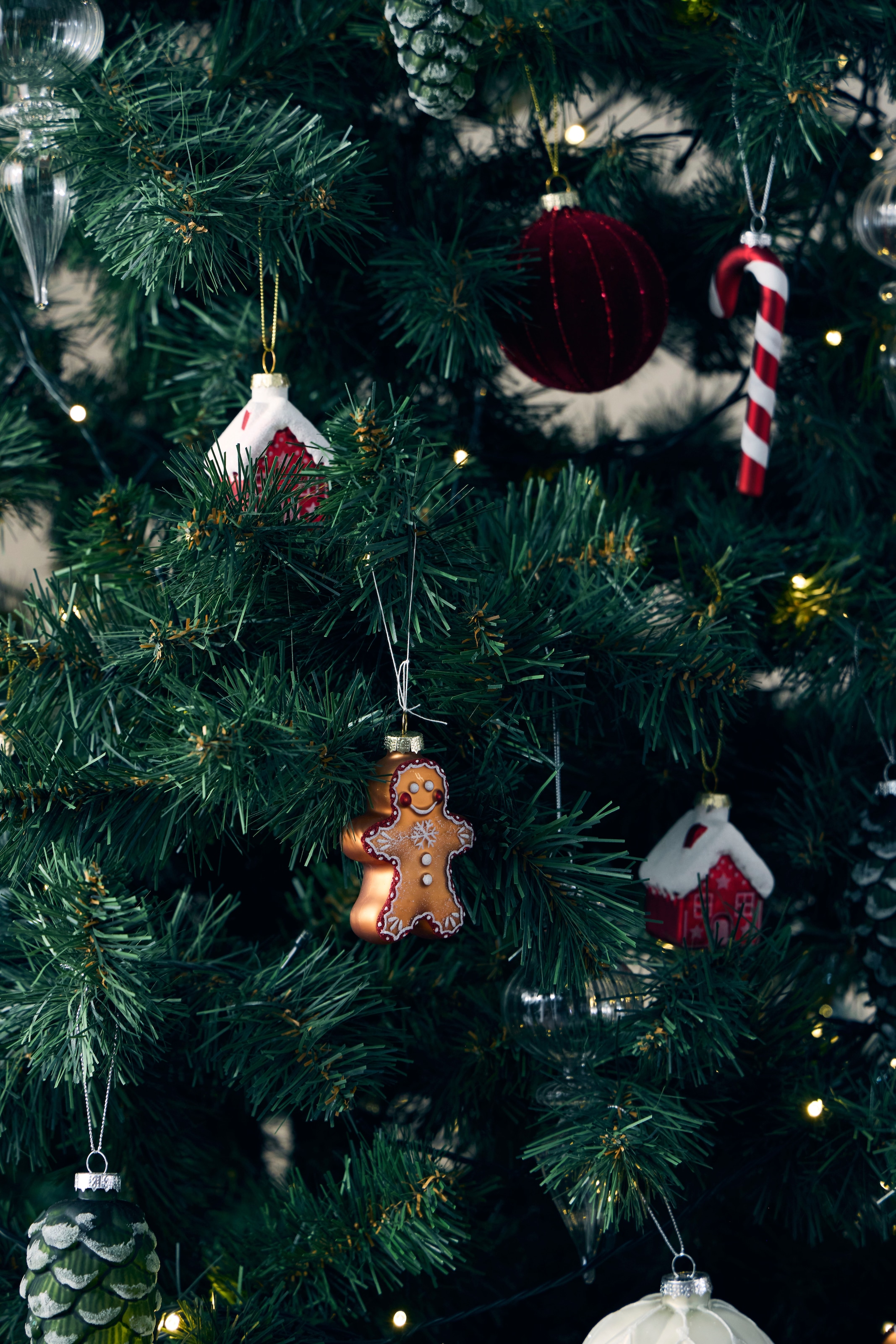 LeGer Home by Lena Gercke Décorations pour l'arbre de Noël »Glashänger Lebkuchenhaus« mit Glitzereffekt