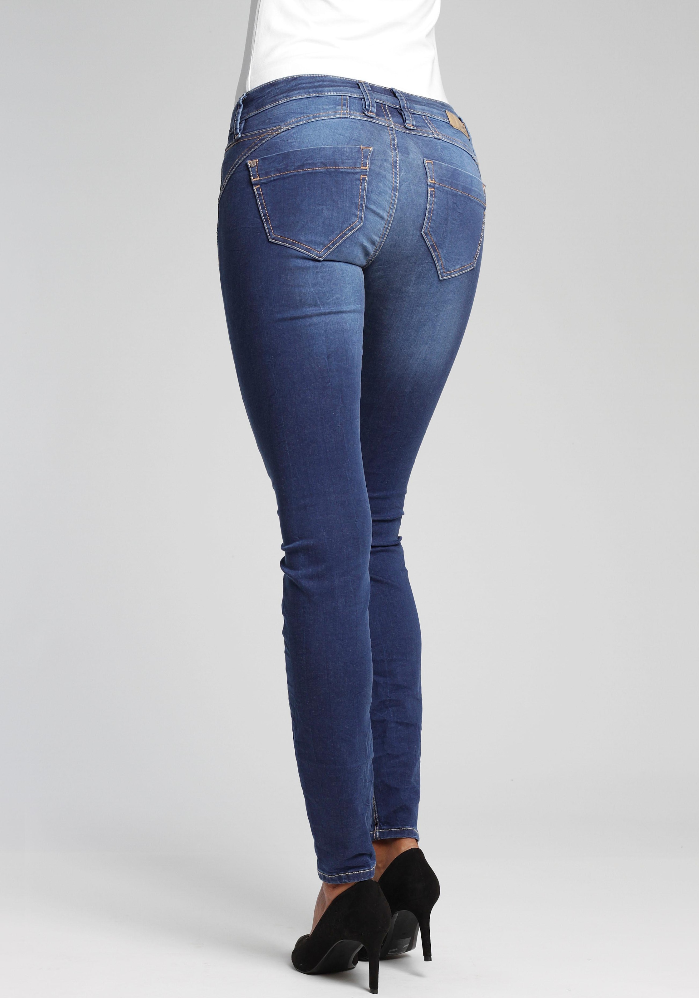 ♕ GANG Skinny-fit-Jeans »94Nena«, versandkostenfrei bestellen mit Used-Effekten