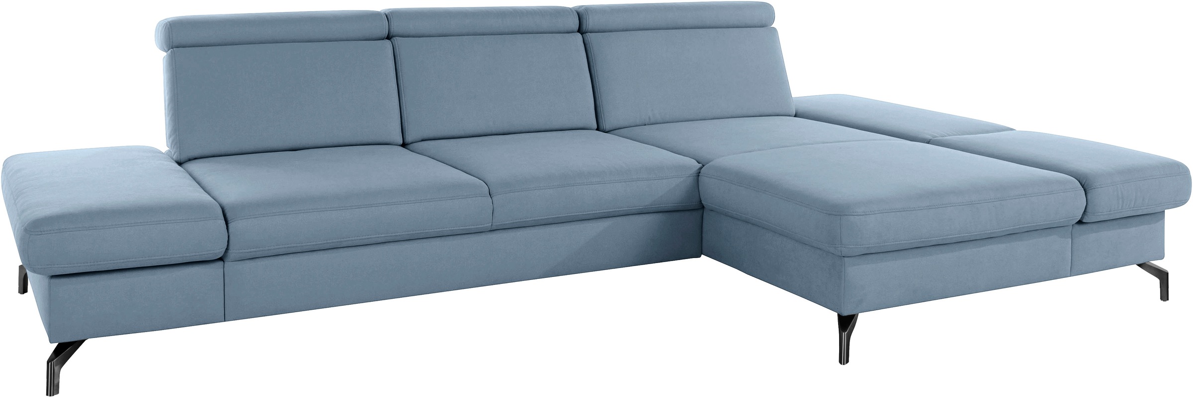 sit&more Ecksofa »Brisbane L-Form«, Fusshöhe 12 cm, inklusive Sitztiefen-, Armteil- und Kopfteilverstellung